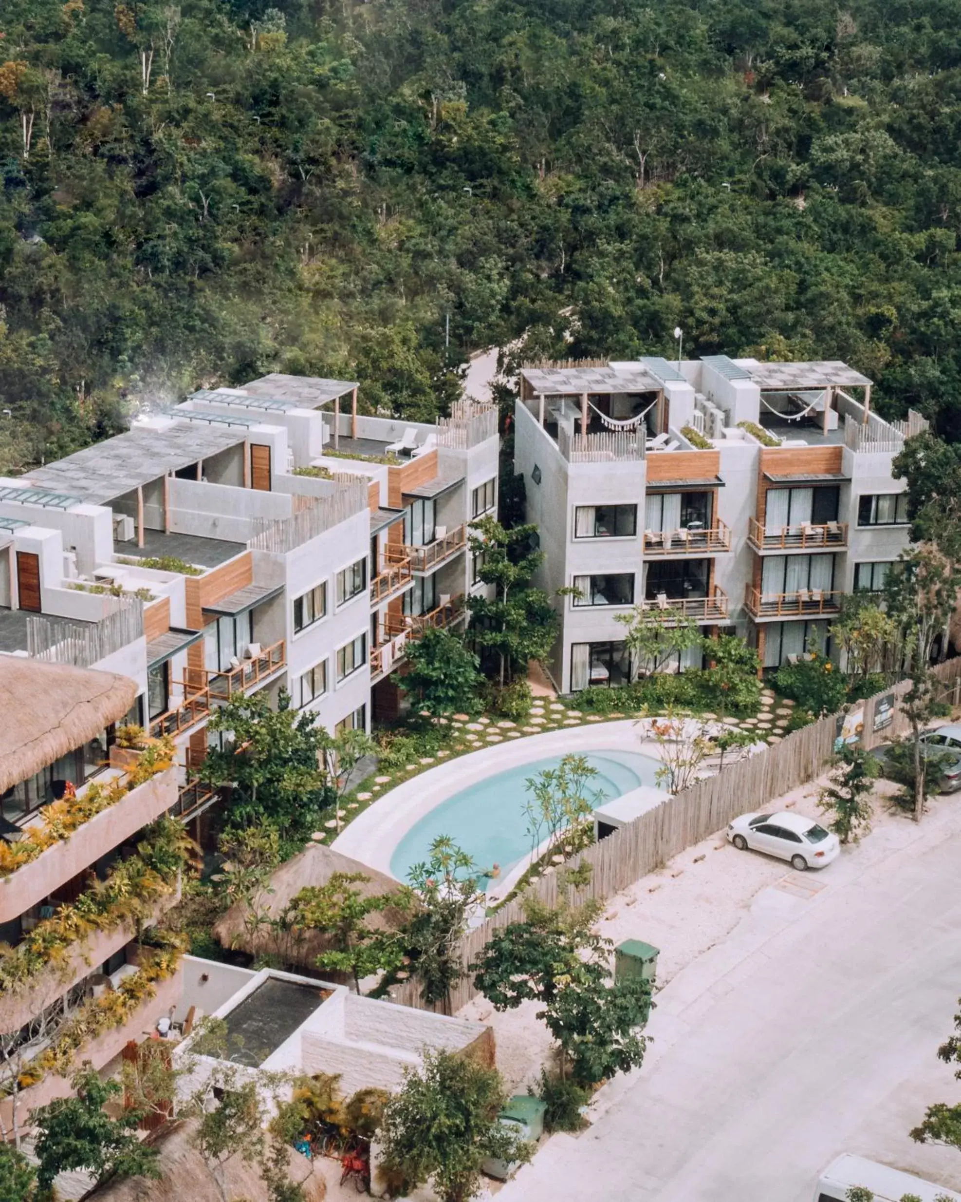 Bird's eye view, Bird's-eye View in Luxury Condos Macondo Tulum