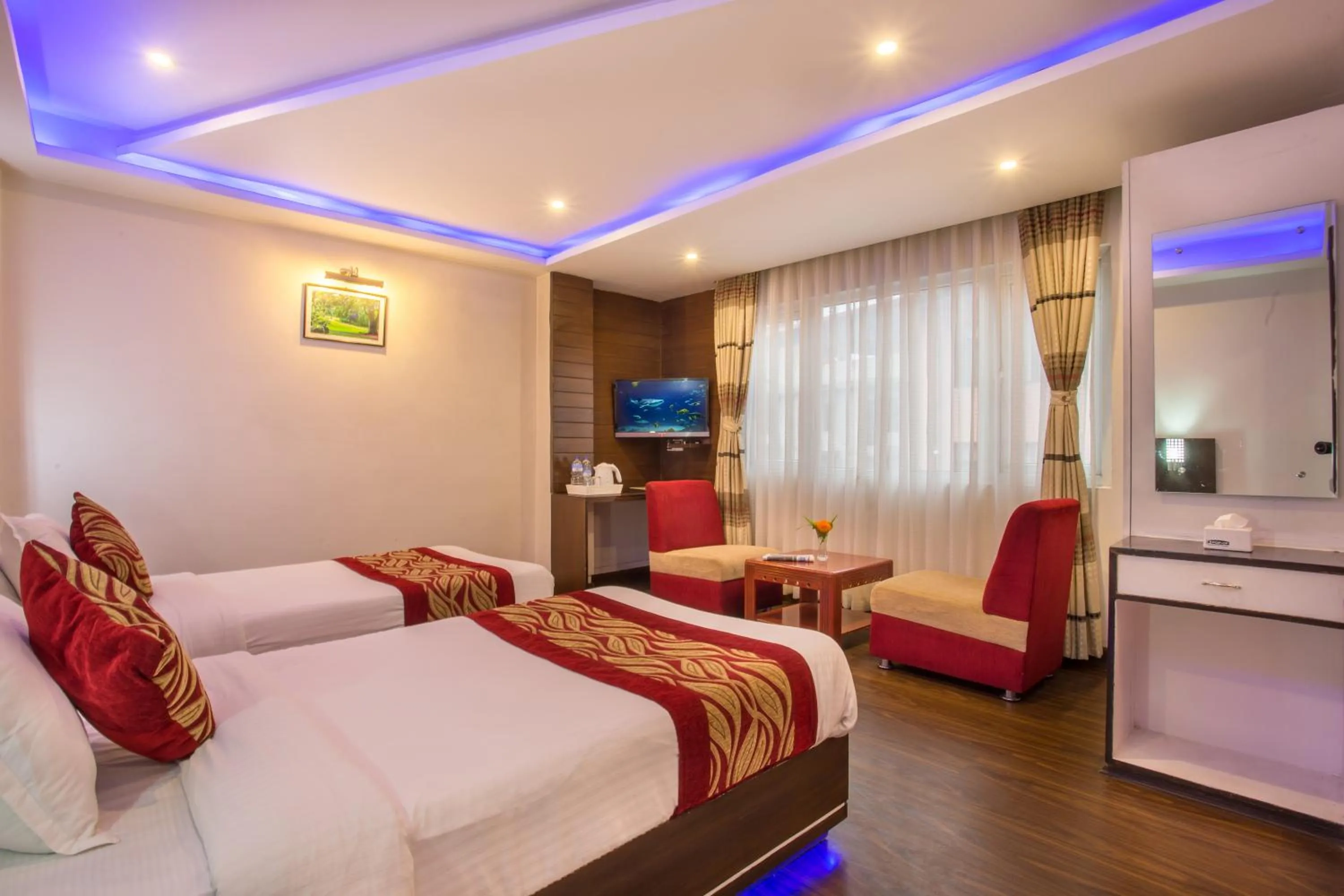 Photo of the whole room, Bed in Avataar Kathmandu Hotel