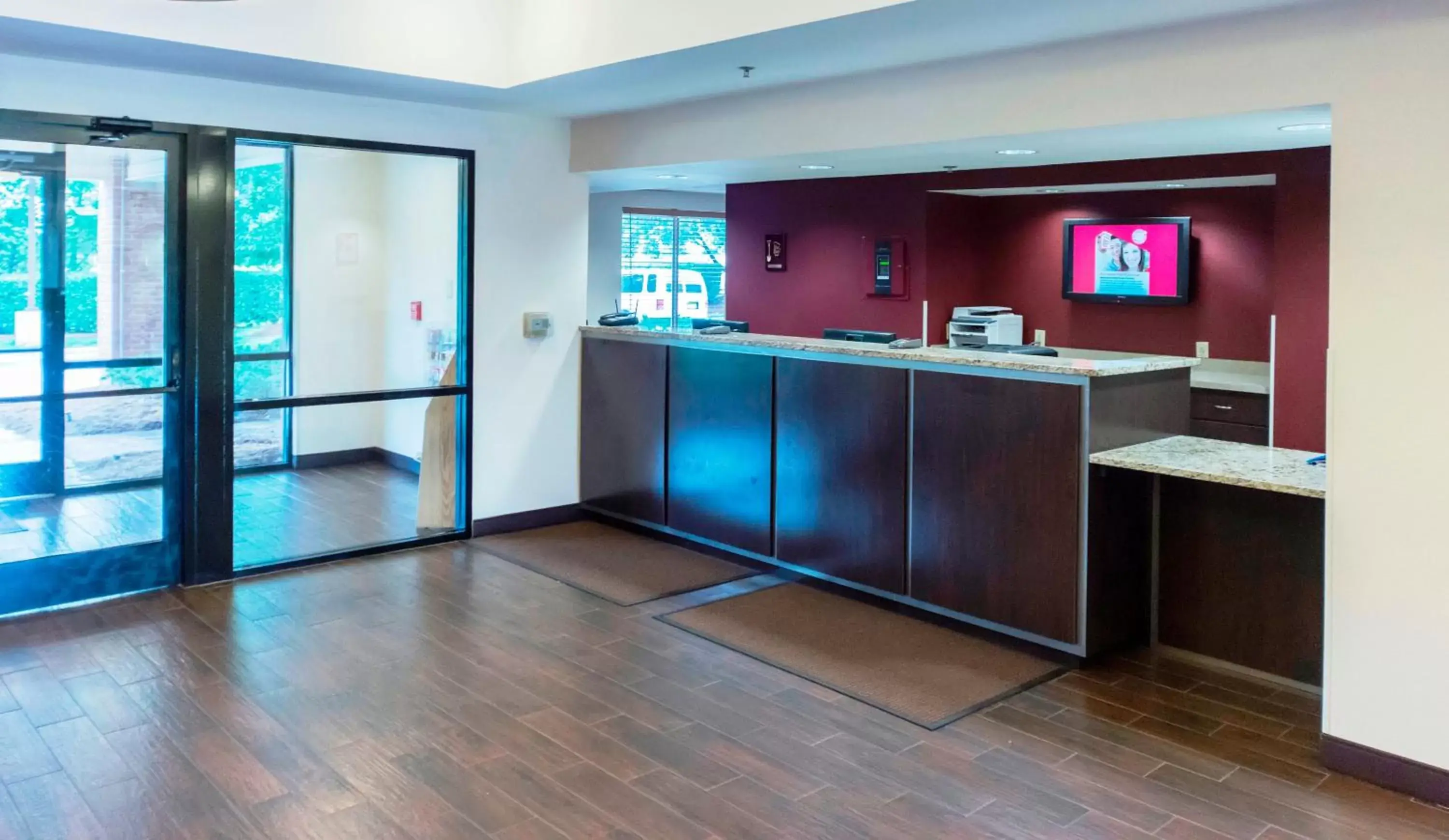 Lobby or reception in Red Roof Inn PLUS Raleigh Downtown NCSU Conv Center Lobby or reception in Red Roof Inn PLUS Raleigh Downtown NCSU Conv Center