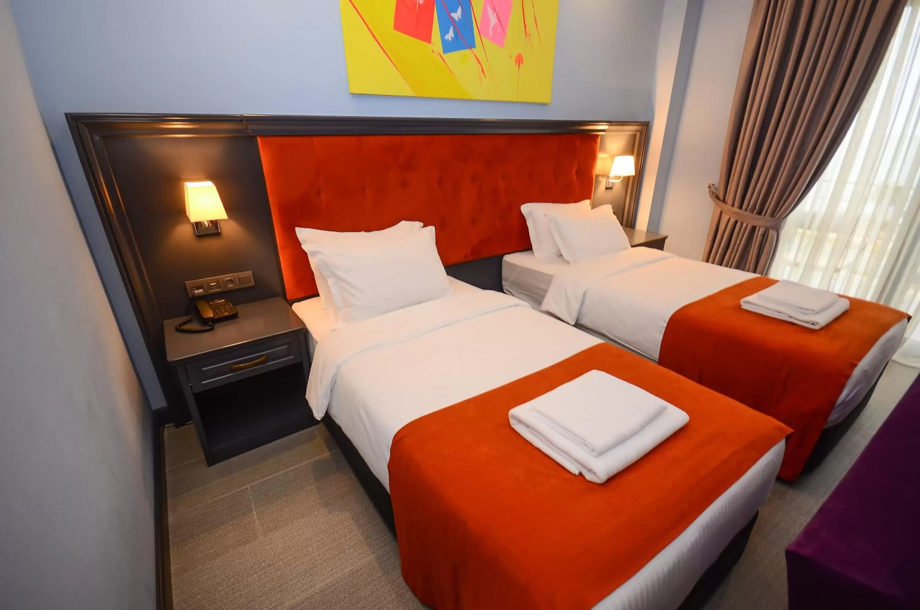 Bed in Batumi Palm Hotel