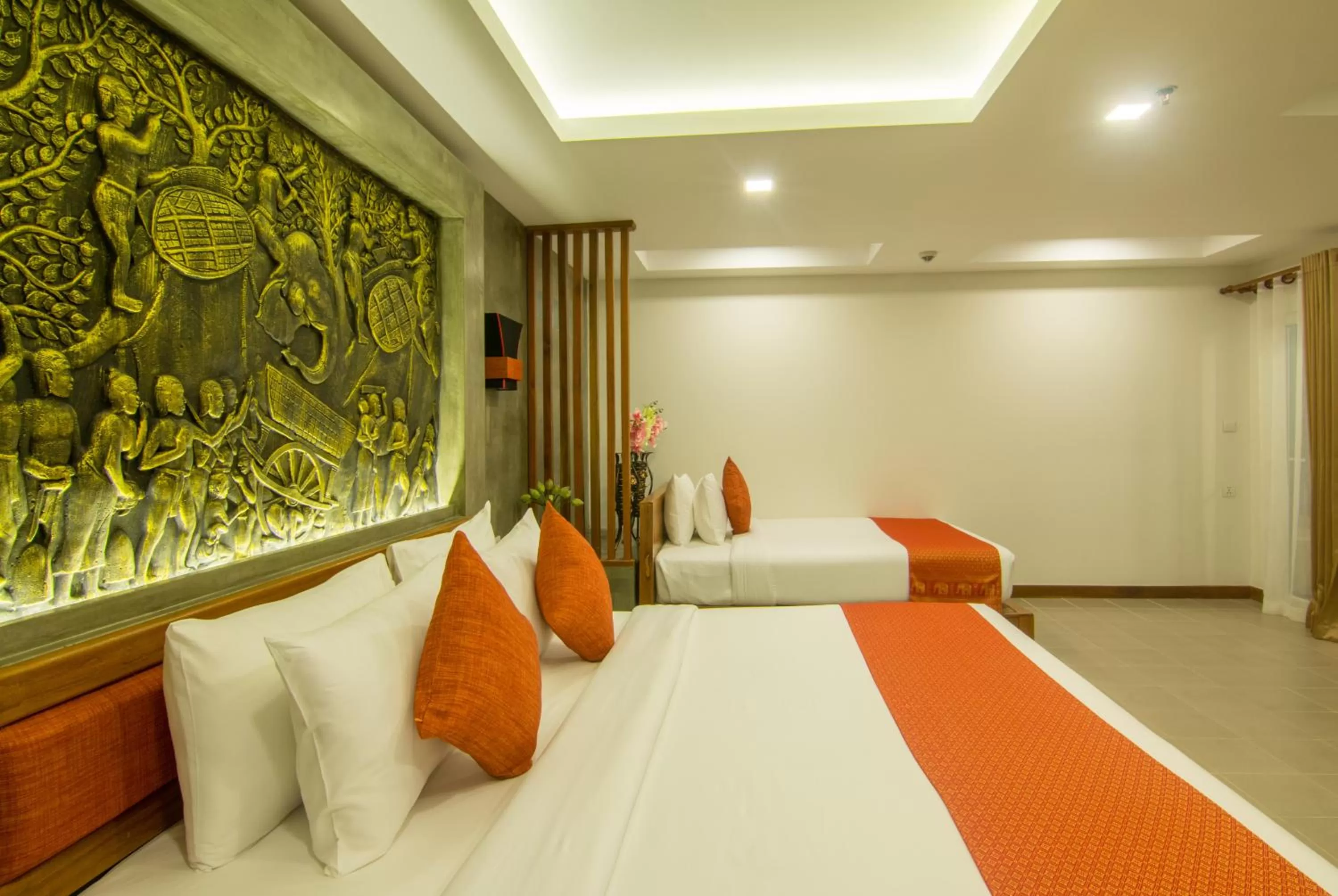 Shower, Bed in Chhay Long Angkor Boutique Hotel Siem Reap