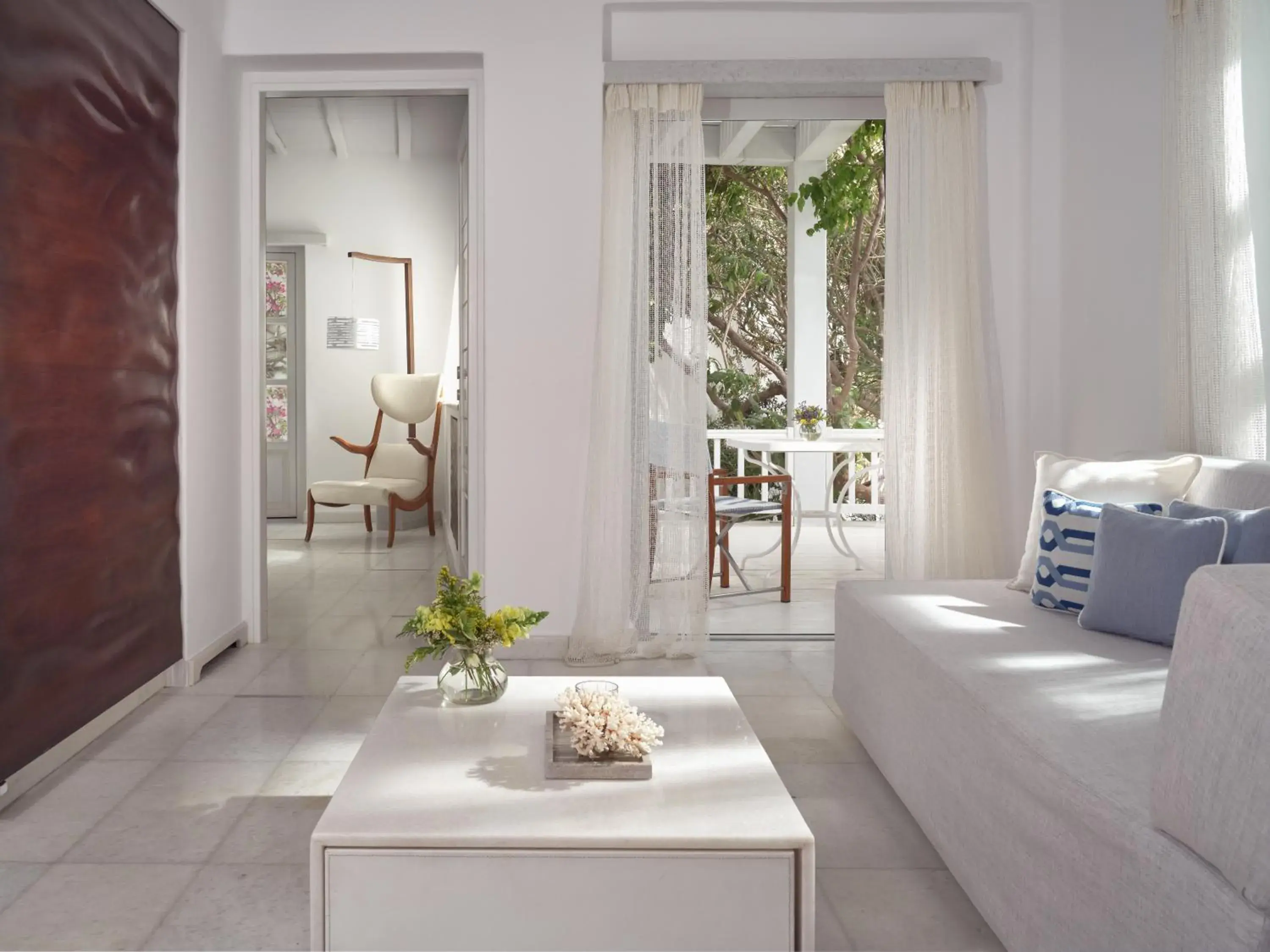 Living room, Seating Area in Belvedere Mykonos - Main Hotel