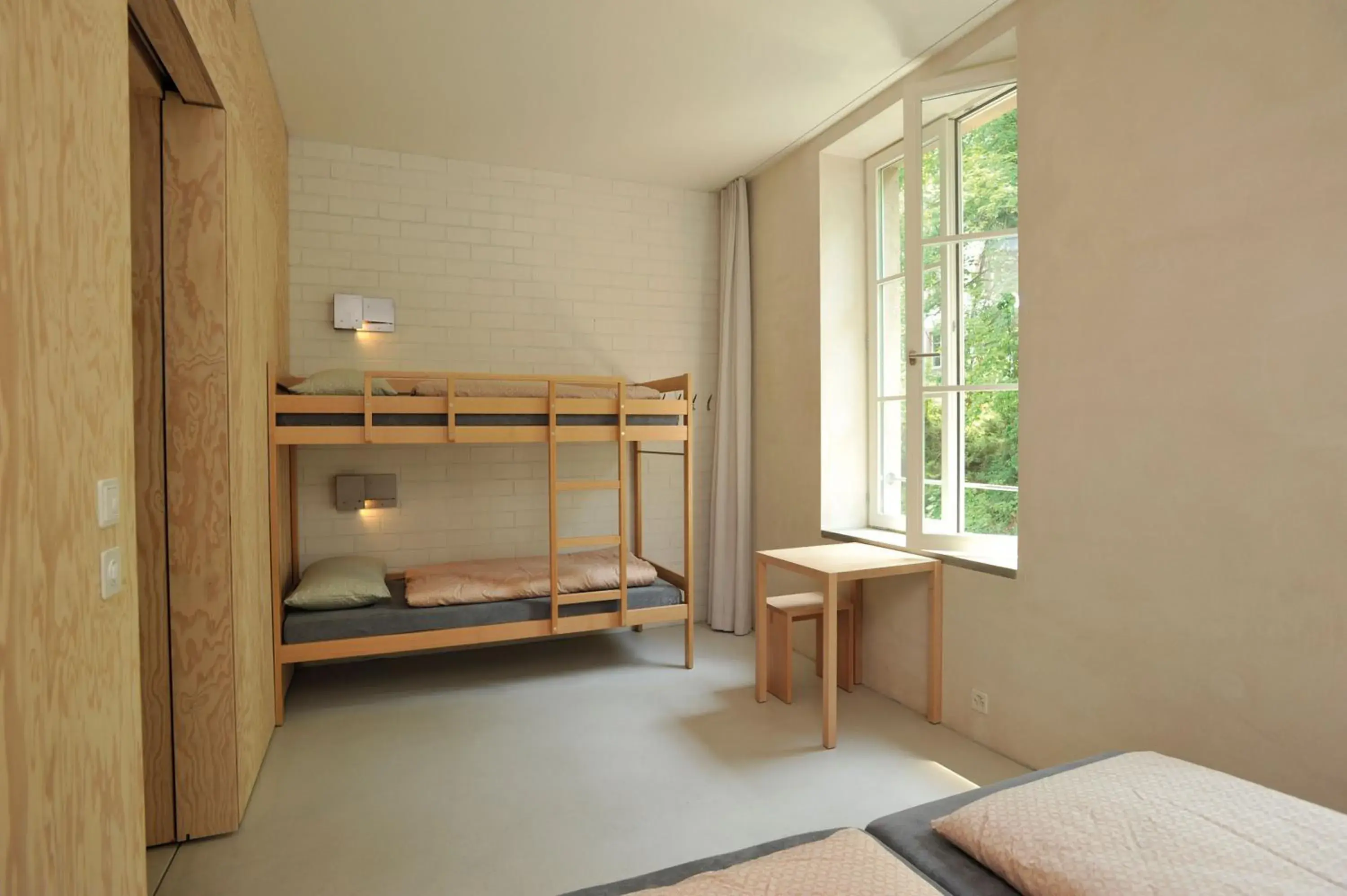 Bed, Bunk Bed in Basel Youth Hostel