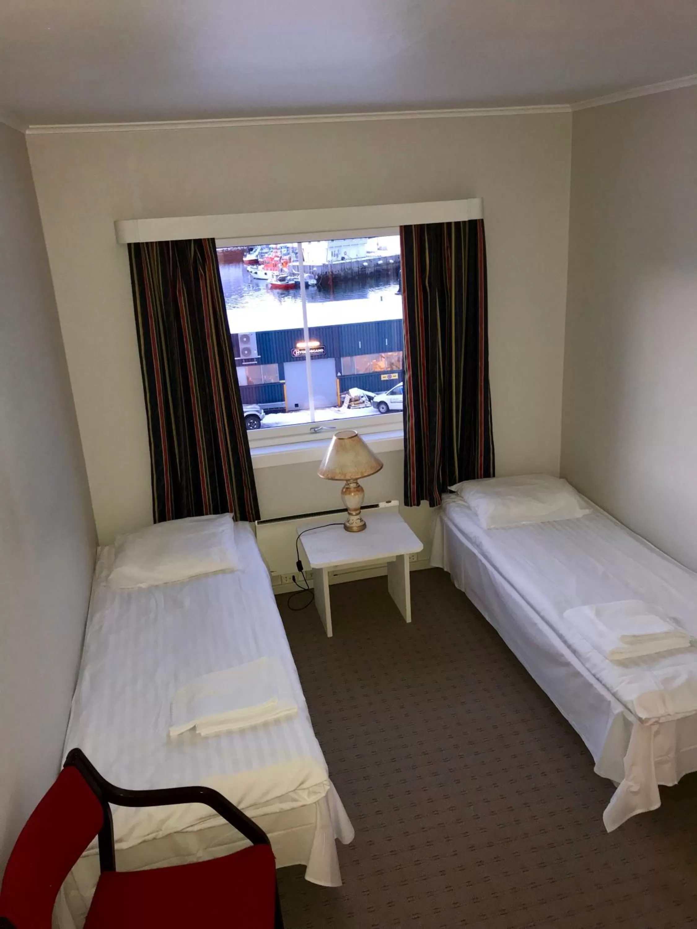 Bed in Arctic Hotel Nordkapp