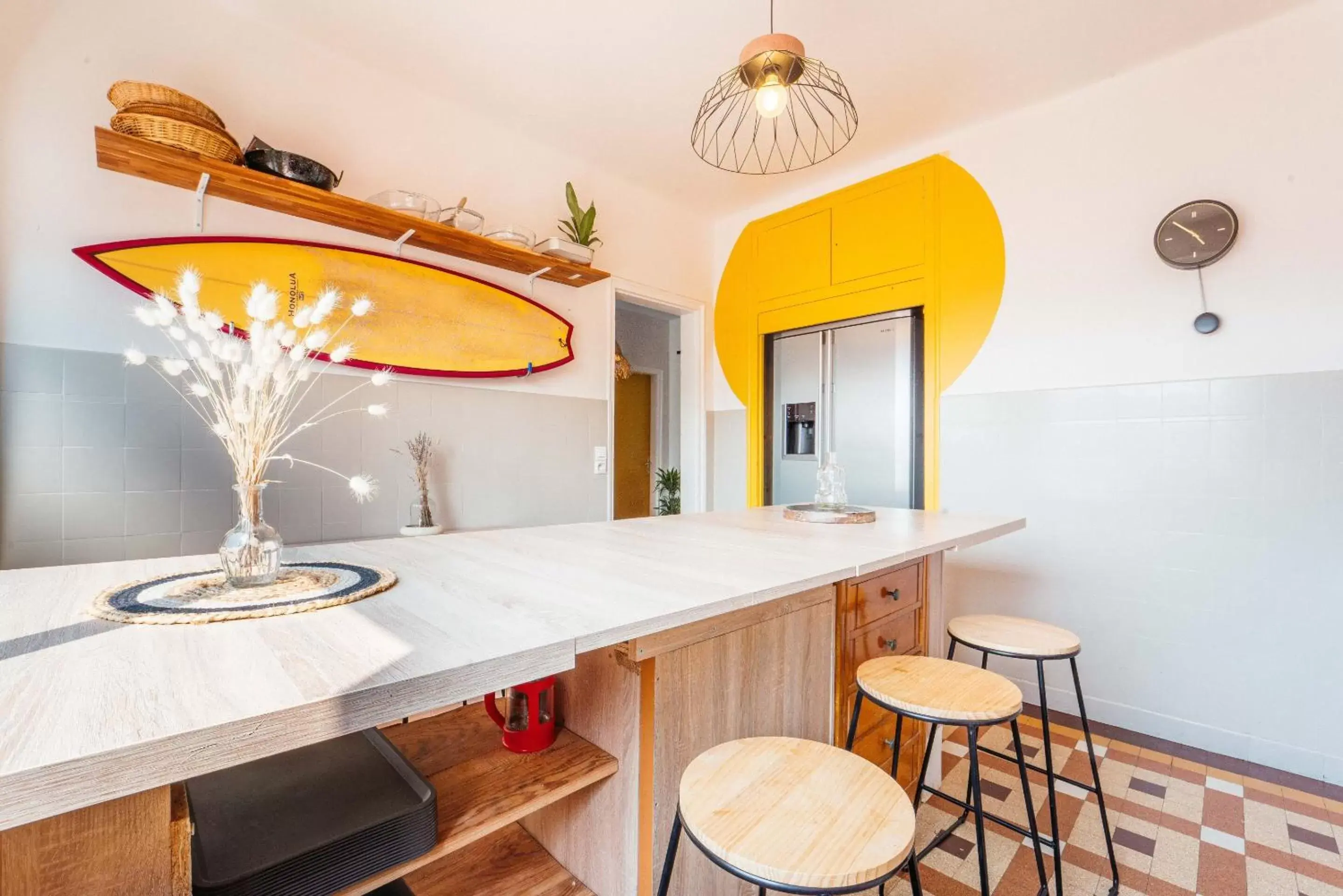 Kitchen or kitchenette, Bathroom in La Boga Surf House