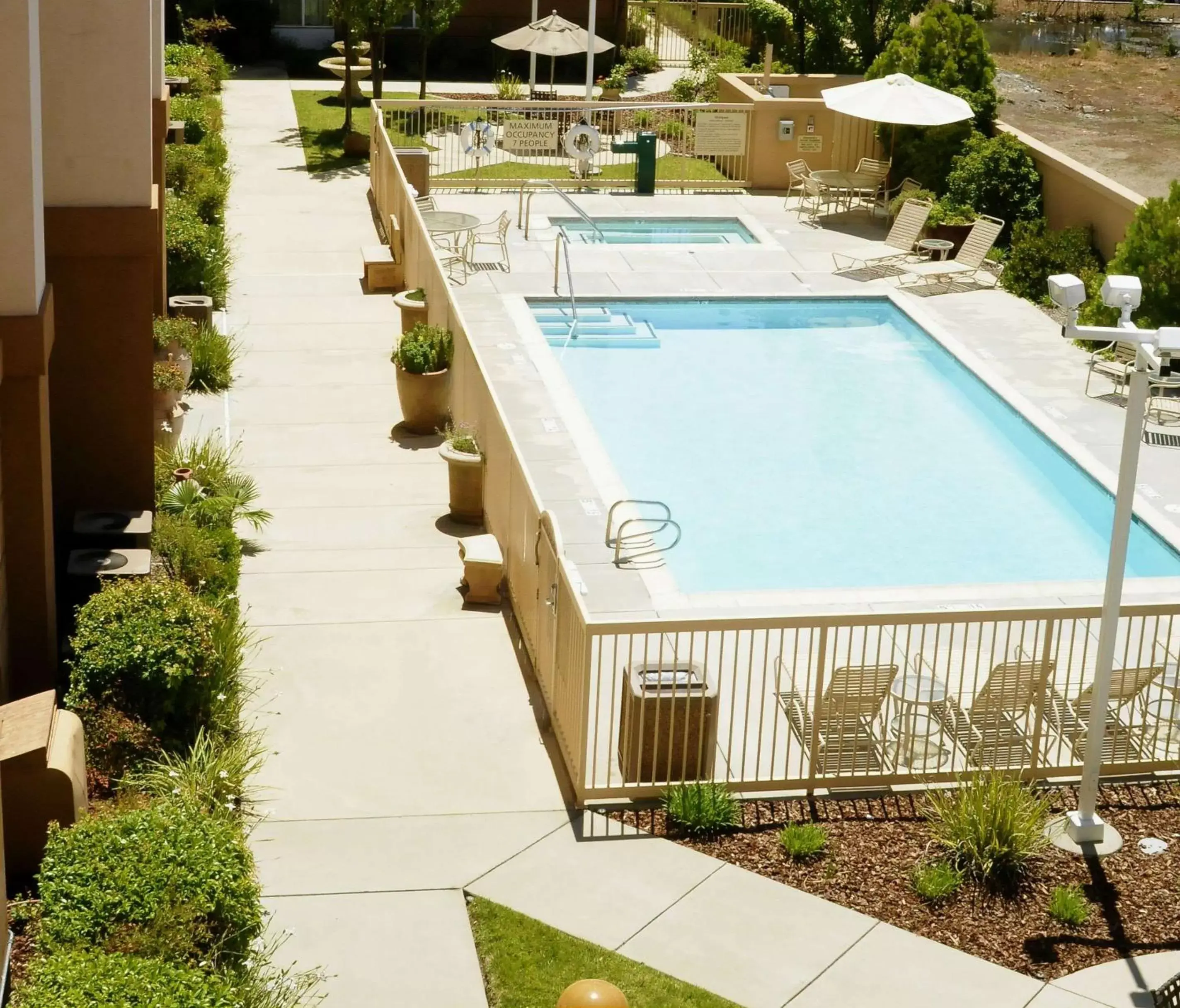 Pool View in Hampton Inn & Suites Redding