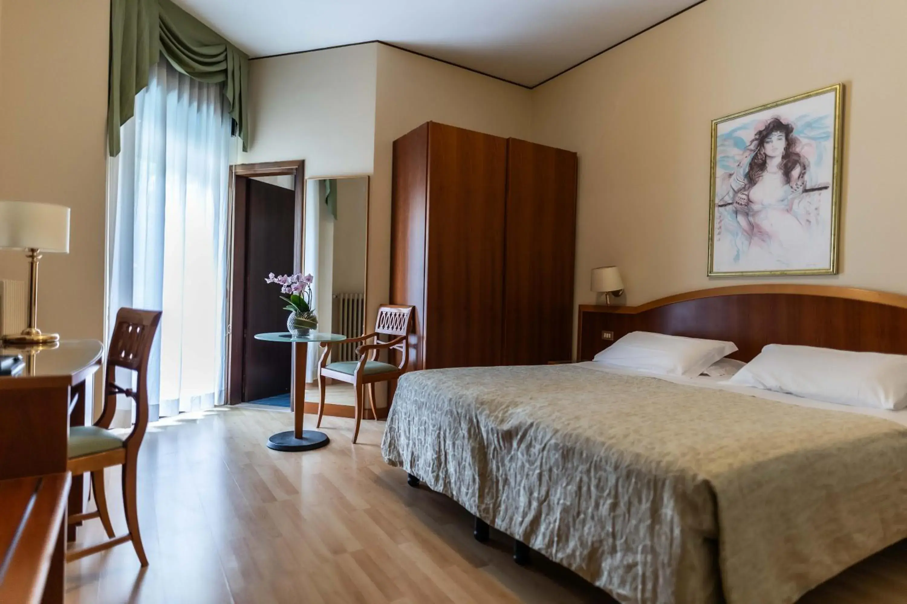 Photo of the whole room, Bed in Hotel Terme Milano