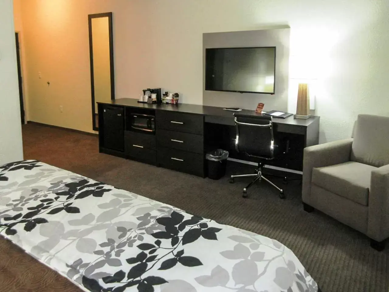 Bedroom, TV/Entertainment Center in Sleep Inn & Suites West-Near Medical Center