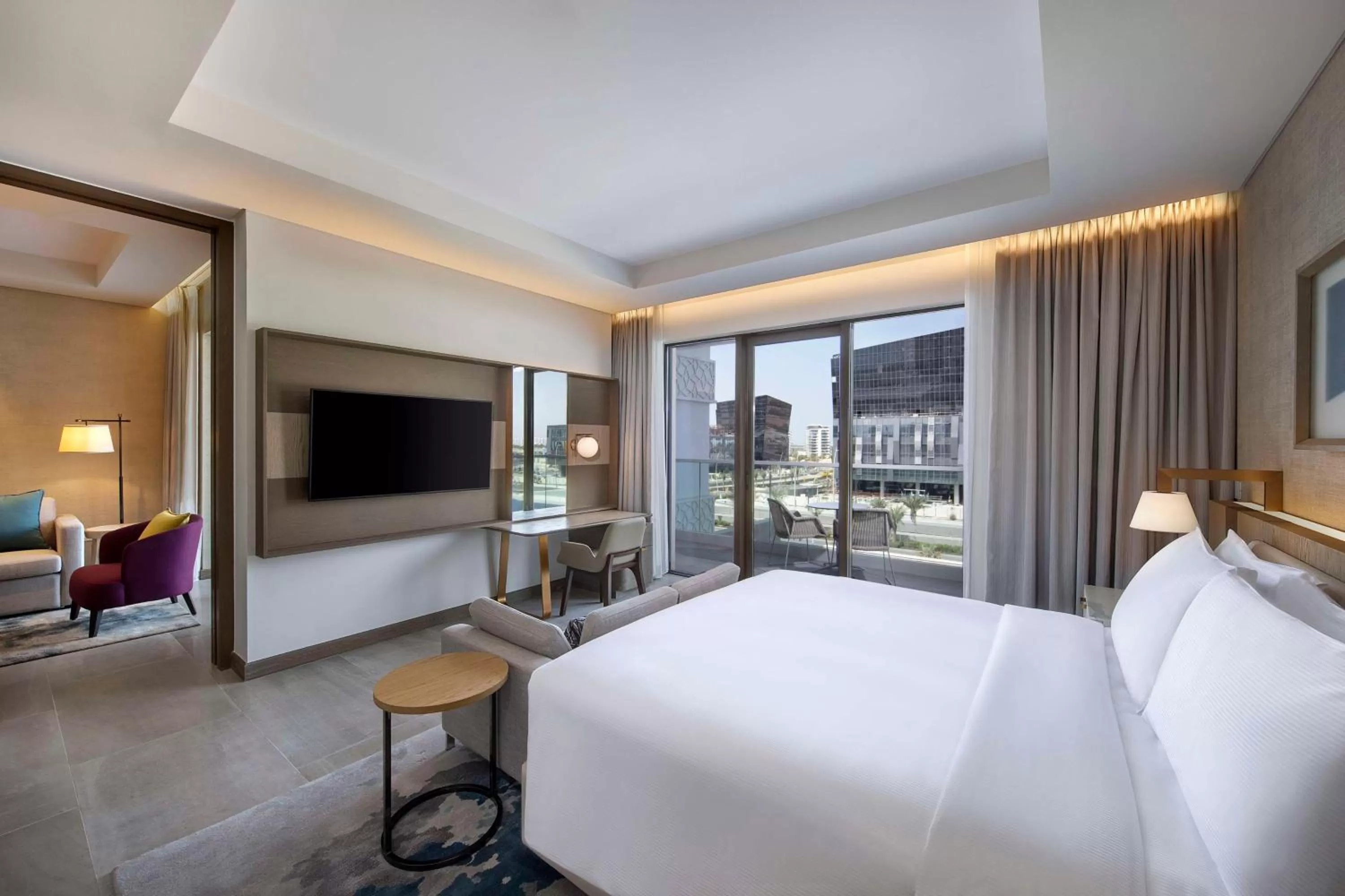 TV and multimedia, Bed in Hilton Abu Dhabi Yas Island