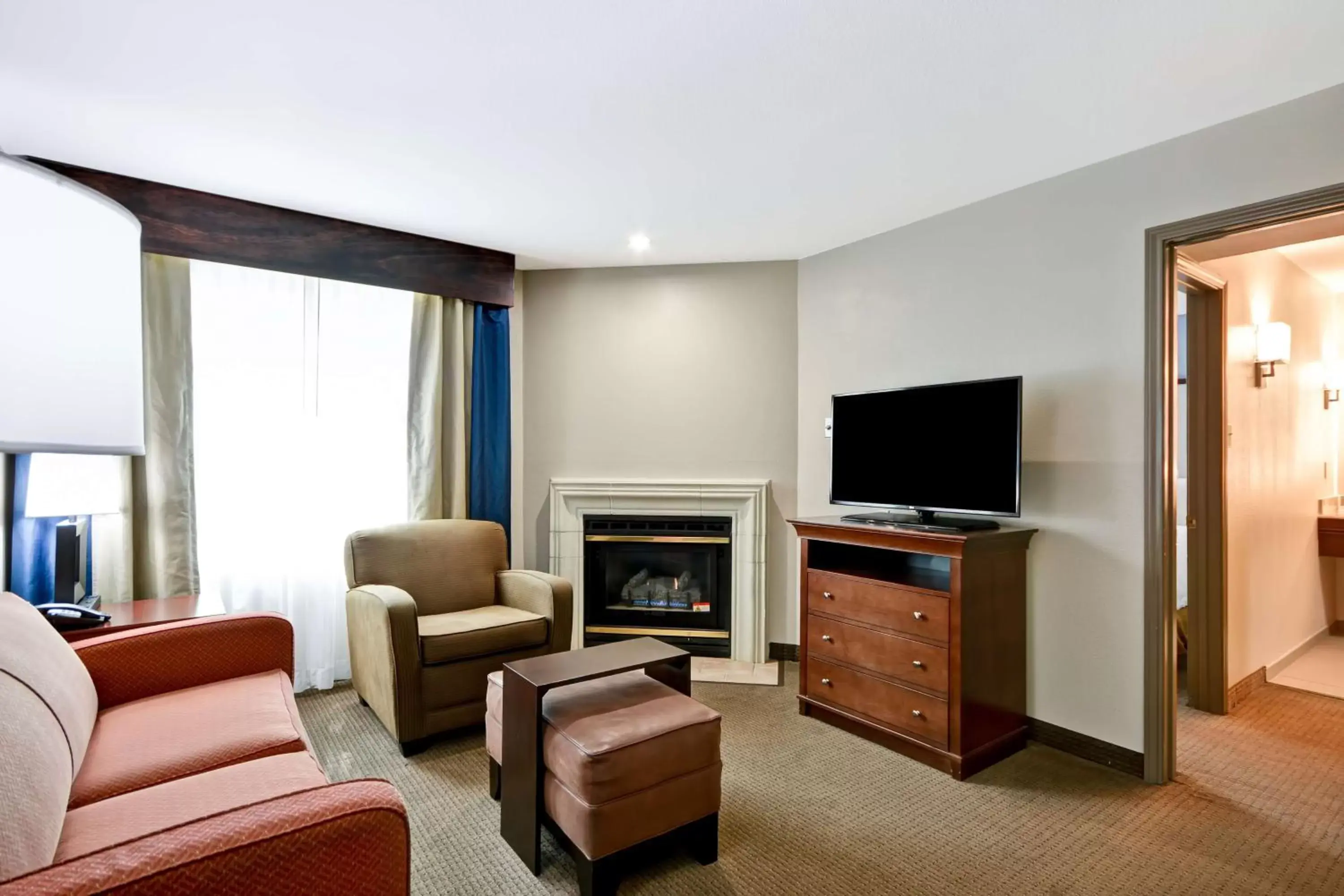 Bedroom, Seating Area in Homewood Suites by Hilton Dallas-Lewisville