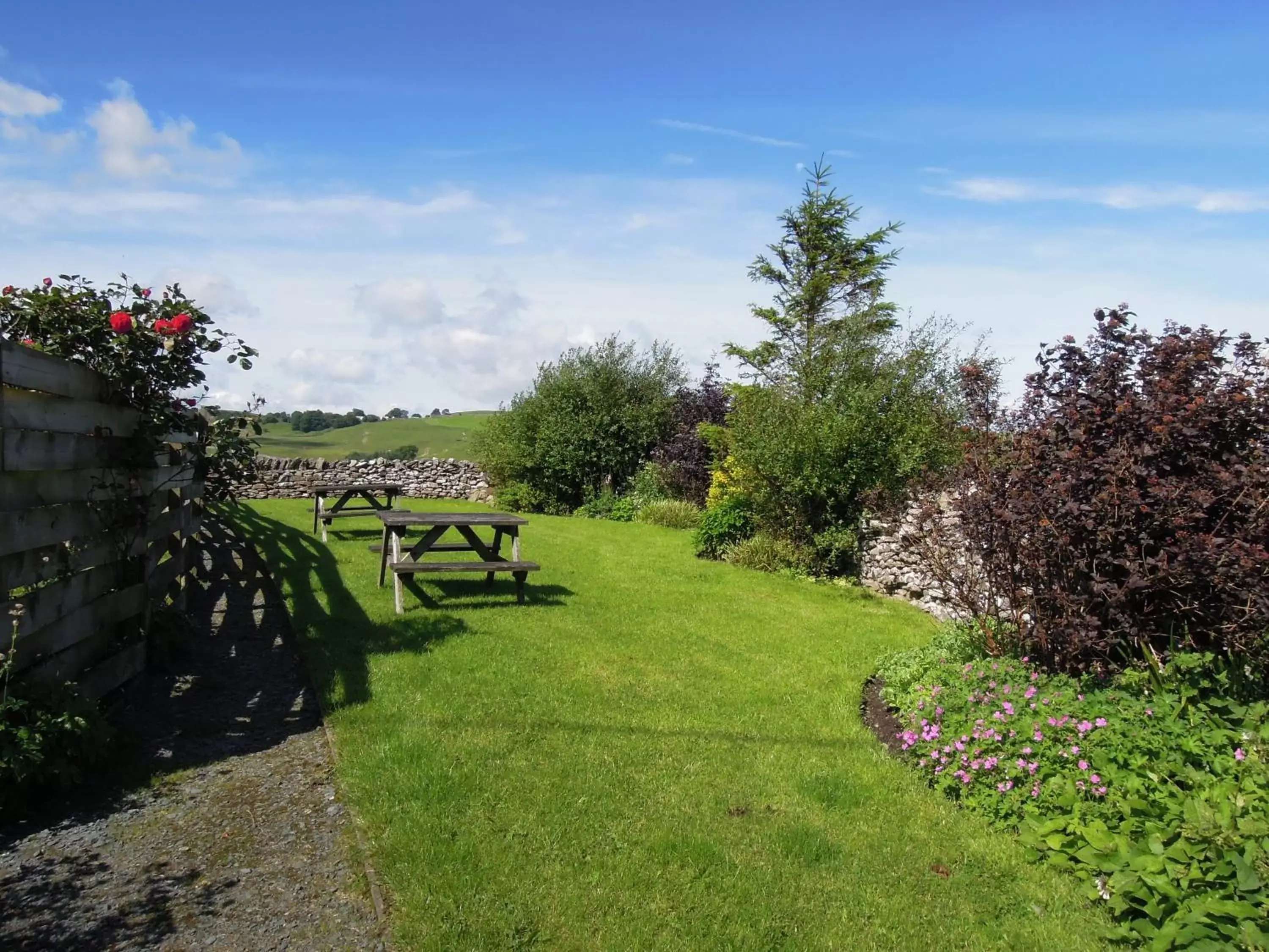 Garden in The Black Bull at Nateby