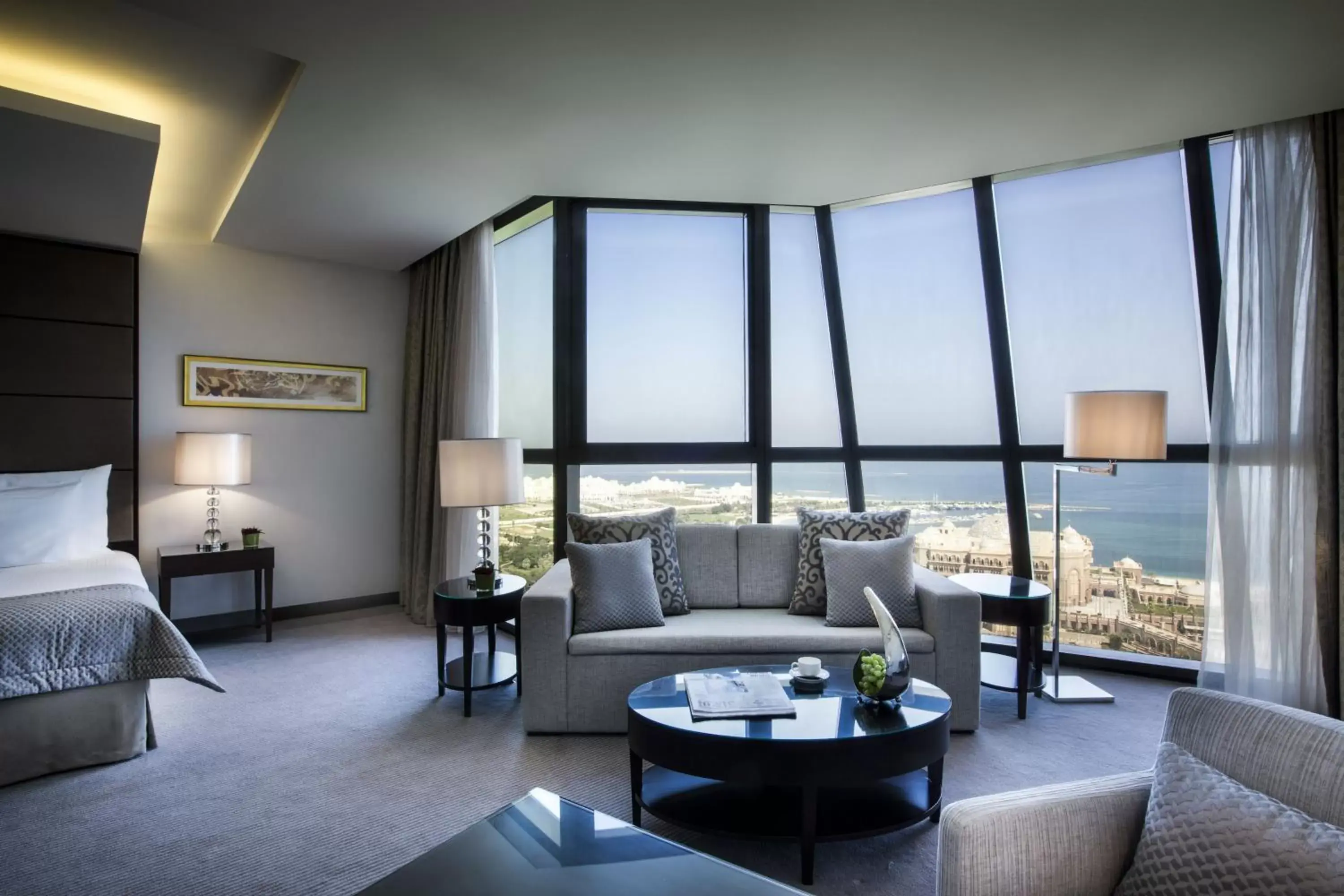 Bed, Seating Area in Bab Al Qasr Hotel