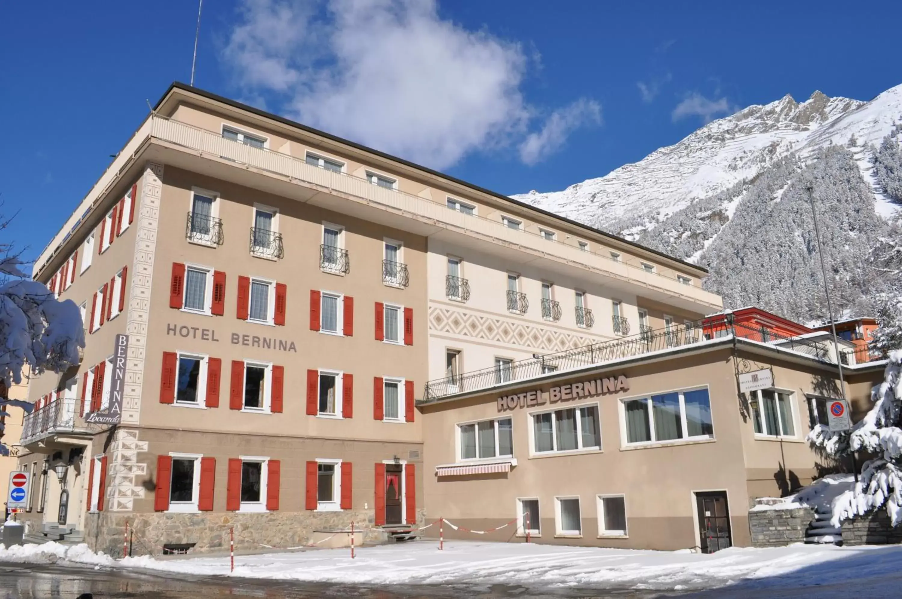 Property building, Winter in Hotel Bernina