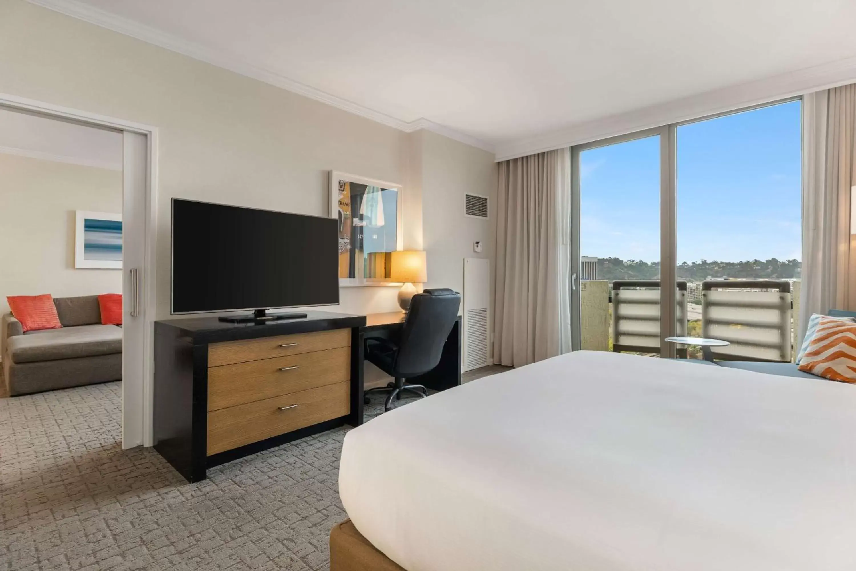 View (from property/room), TV/Entertainment Center in DoubleTree by Hilton San Diego-Mission Valley