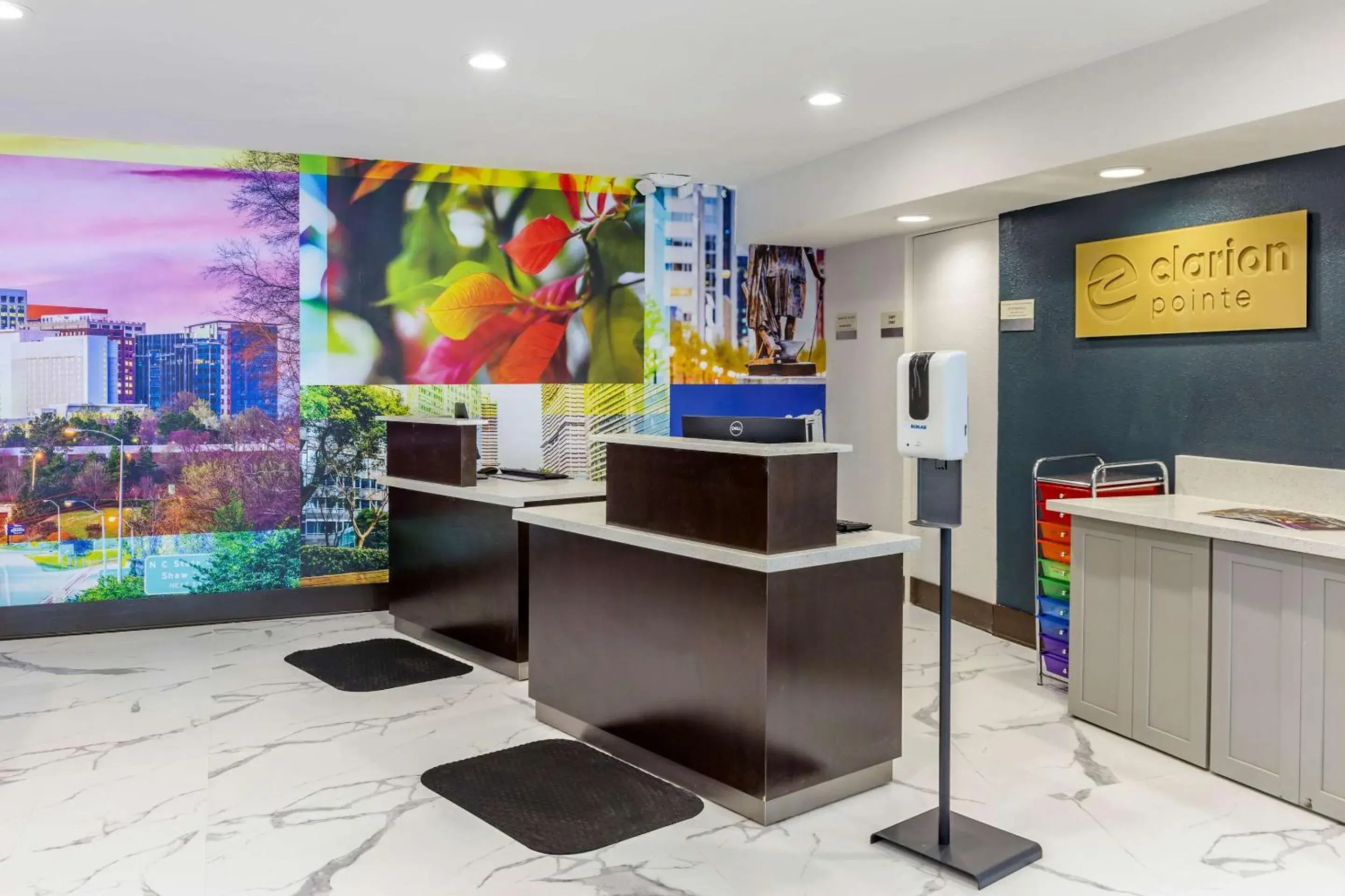 Lobby or reception in Clarion Pointe Raleigh Midtown Lobby or reception in Clarion Pointe Raleigh Midtown