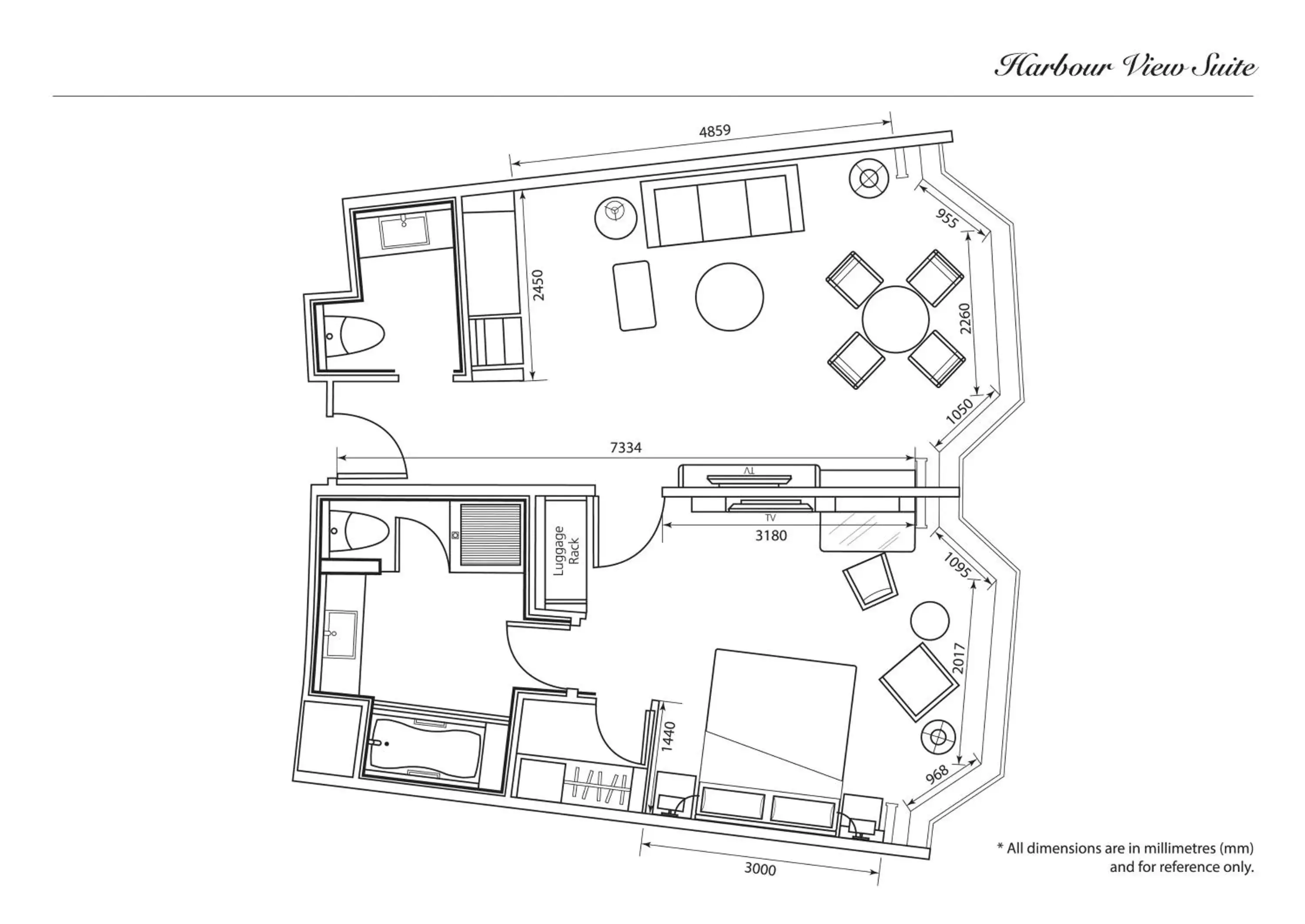 Floor Plan in New World Millennium Hong Kong Hotel