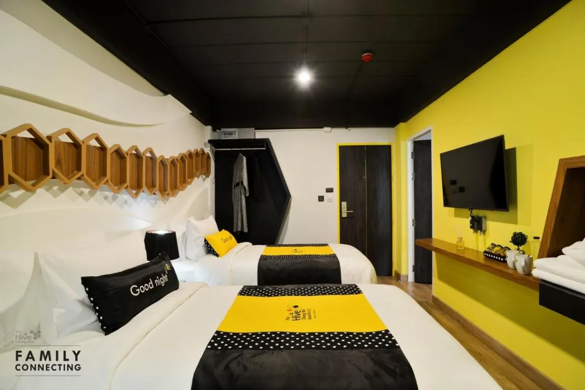 Bed in The Hive Chiang Mai Hotel