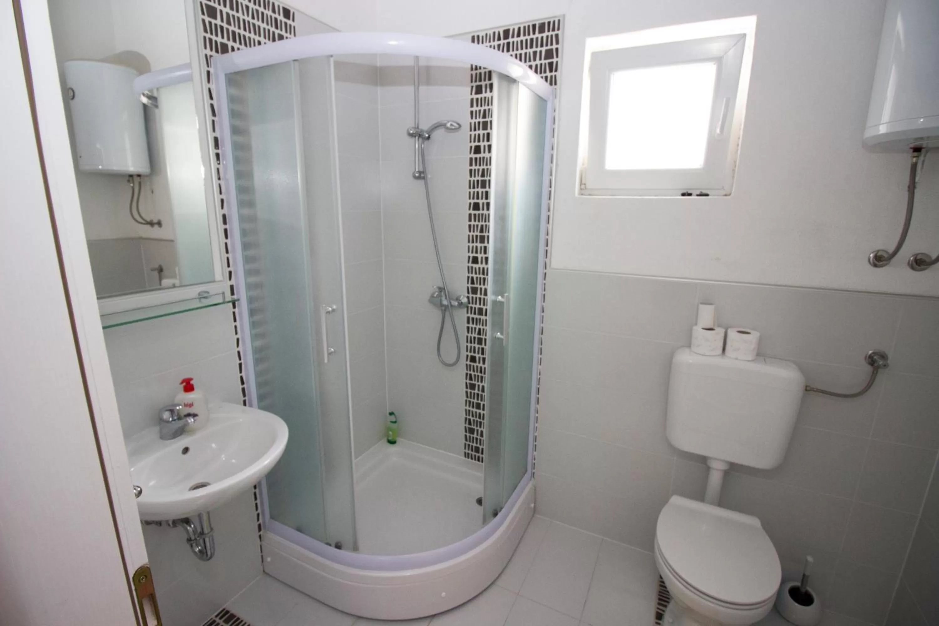 Shower, Bathroom in Hotel & Rooms Lombrelle