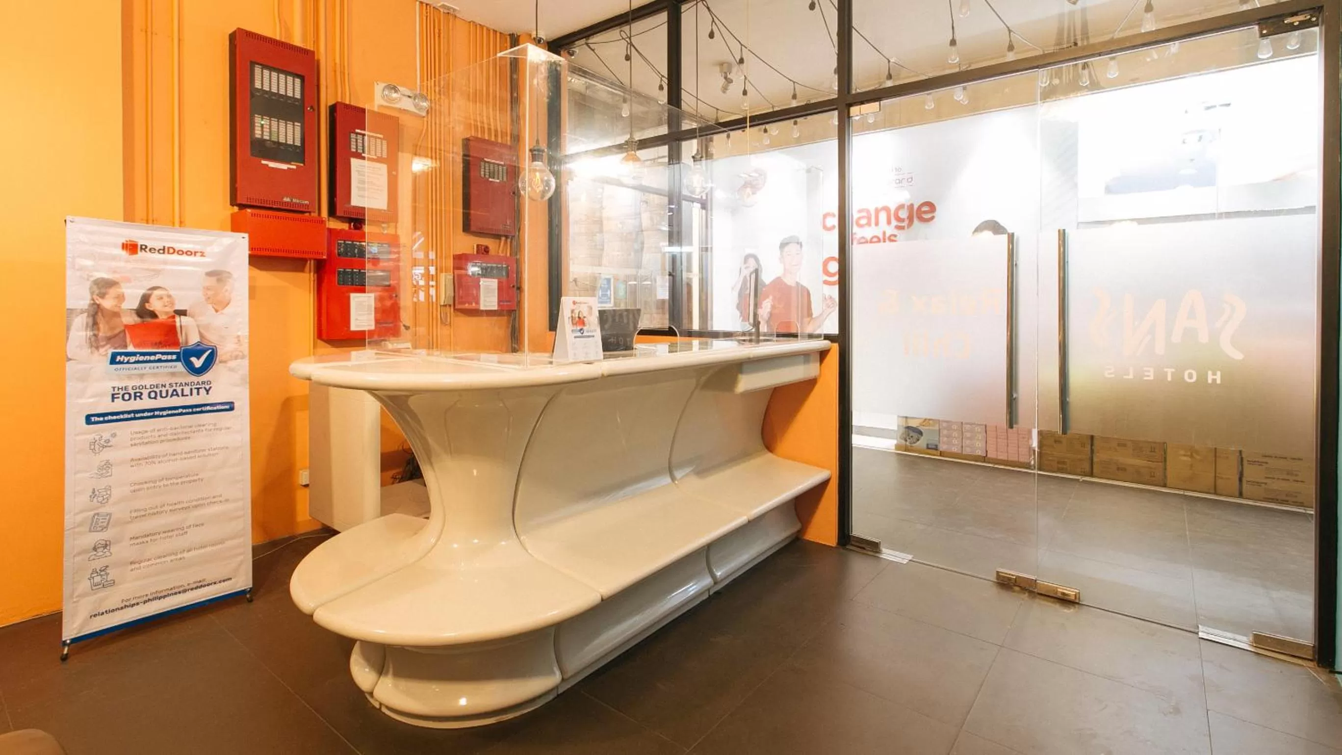 Lobby or reception in Sans Hotel Laperal Manila