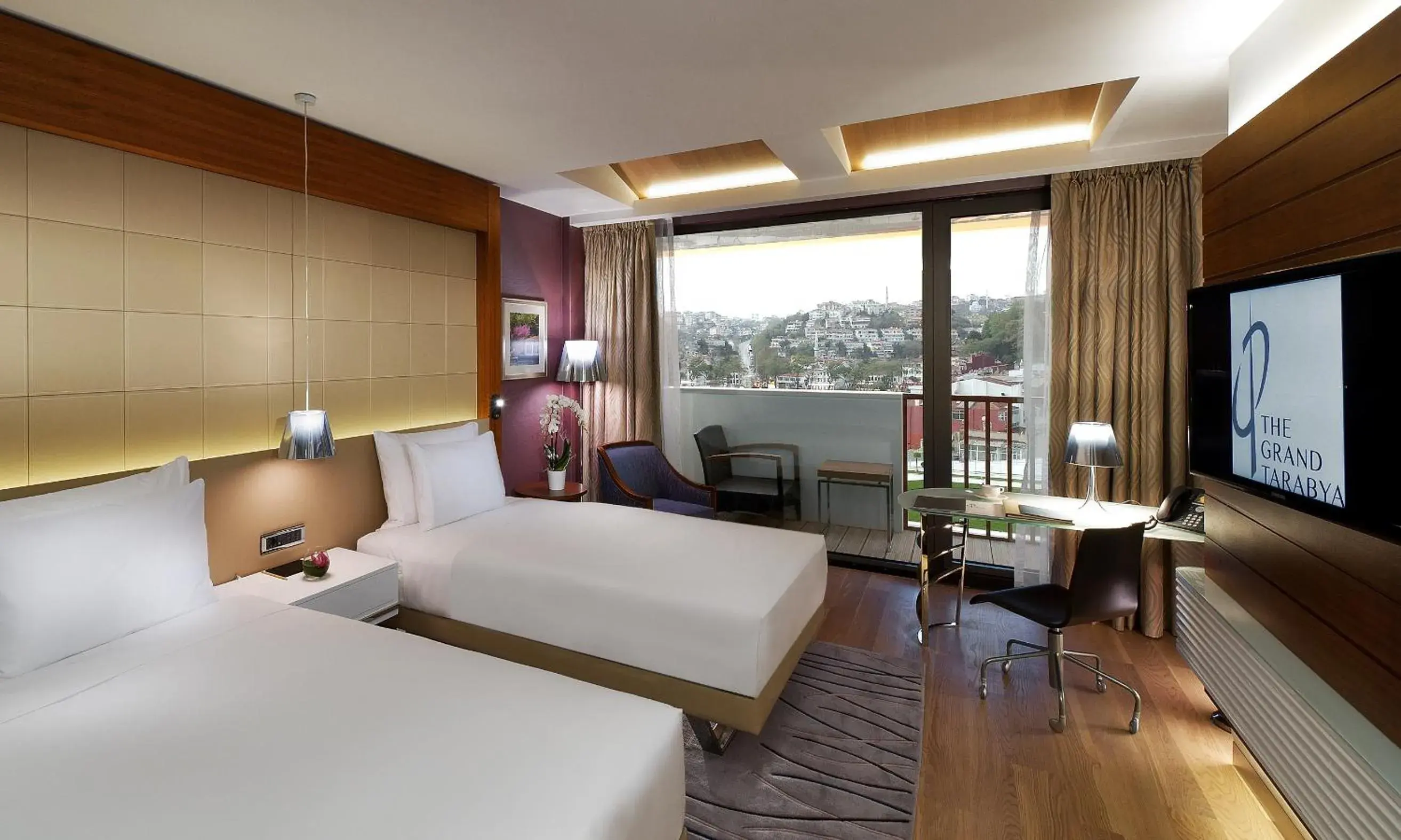 Bed in The Grand Tarabya Hotel
