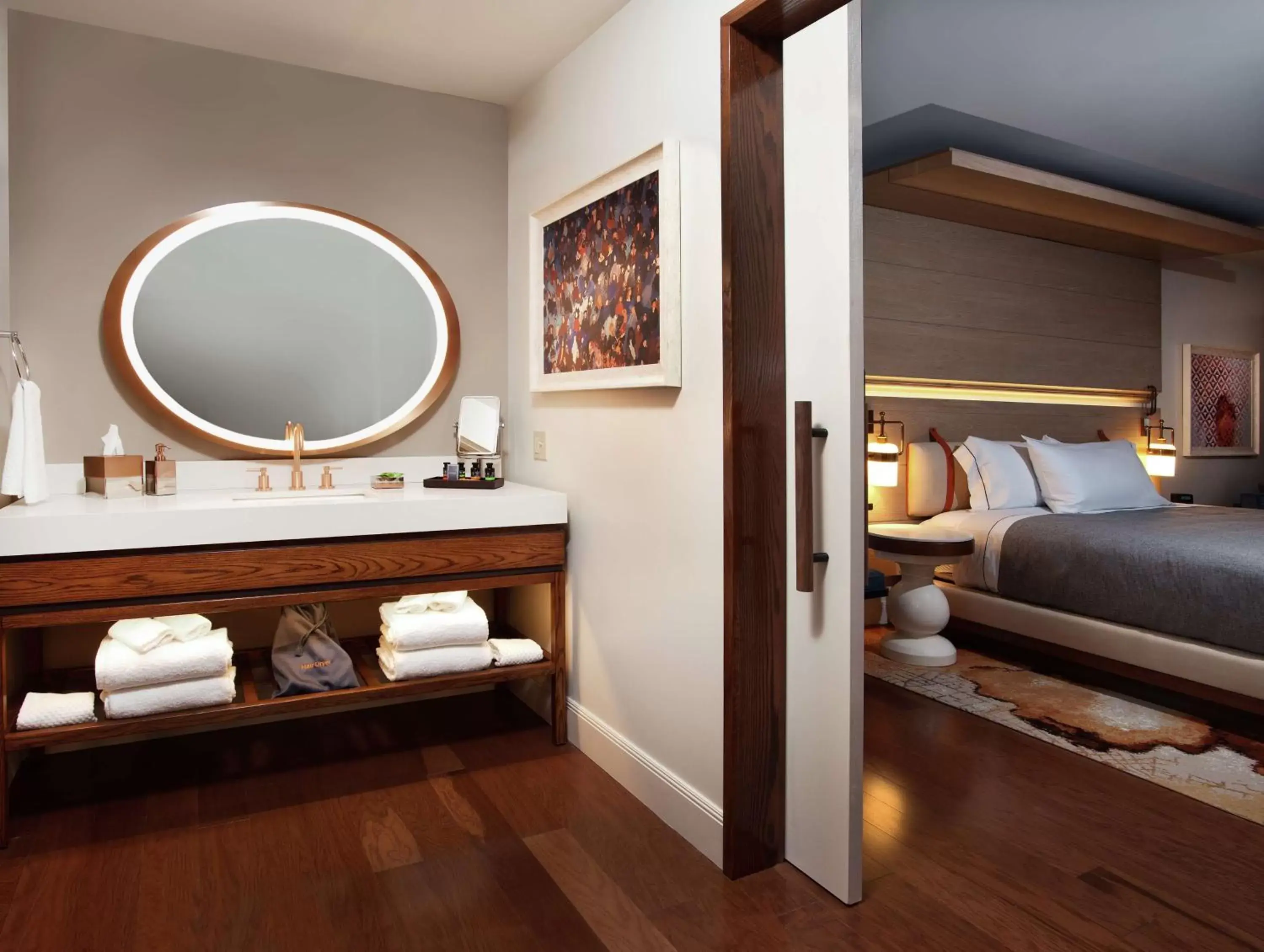 Bed, Bathroom in Canopy by Hilton Washington DC Embassy Row