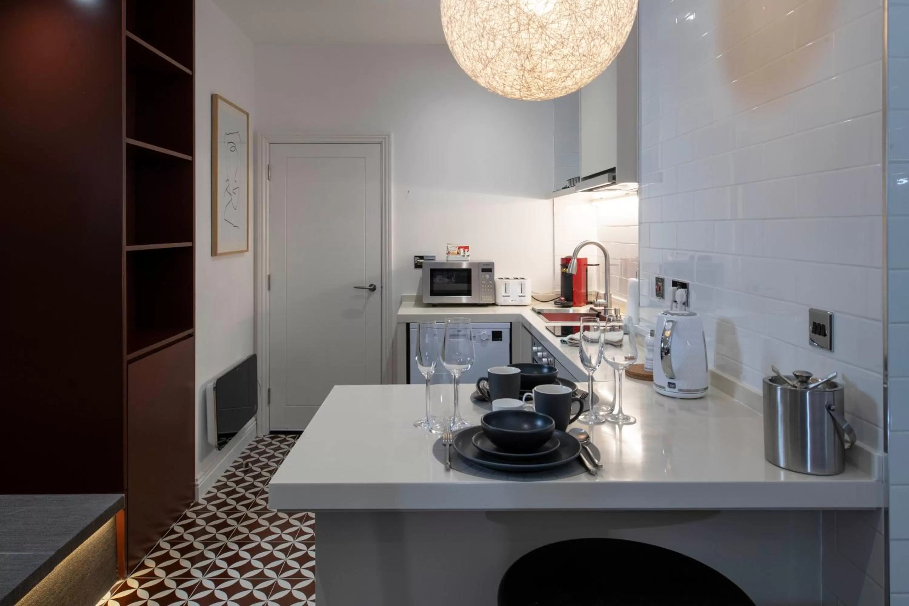 Kitchen or kitchenette in Trueman Court Luxury Serviced Apartments