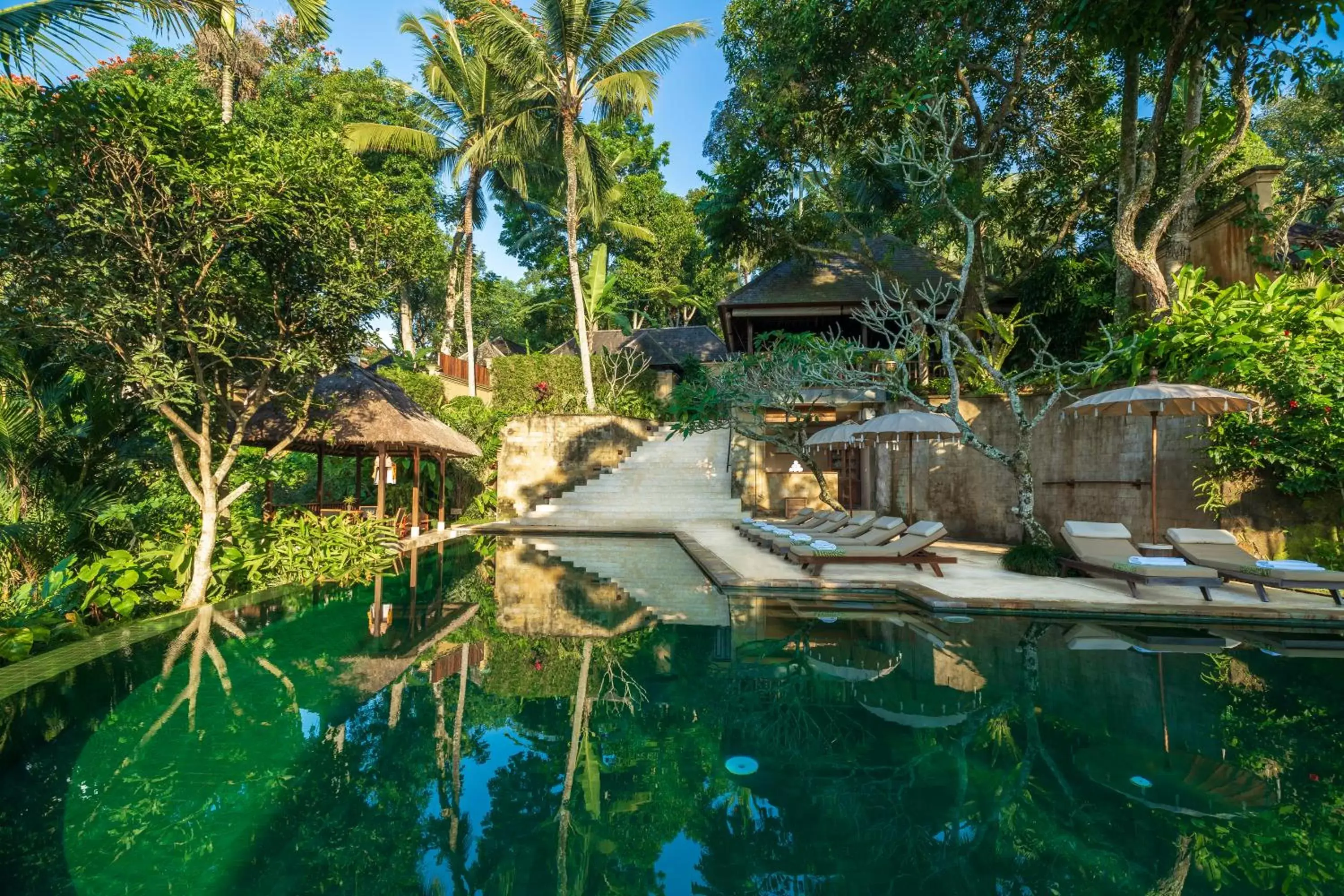 Pool view, Swimming Pool in Komaneka at Tanggayuda Ubud