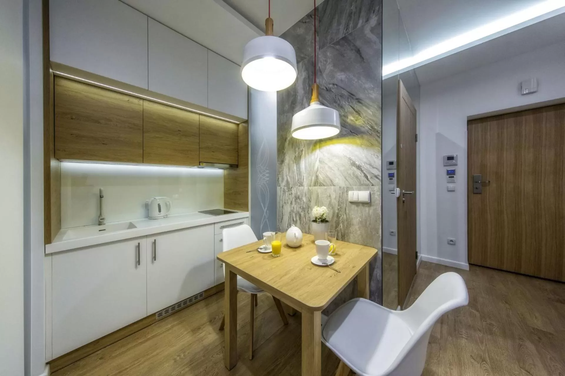 Kitchen or kitchenette in Aparthotel Giewont