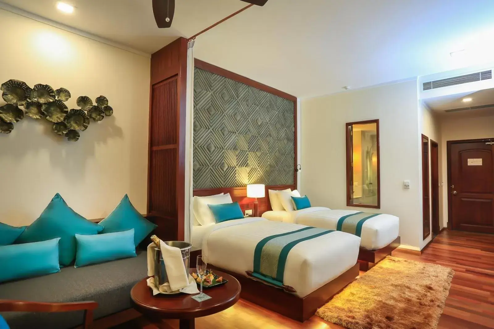 Bed in Lotus Blanc Resort