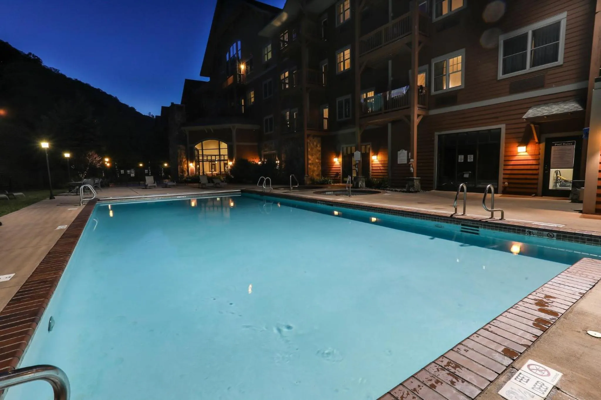 Swimming pool in Kaatskill Mountain Club and Condos by Hunter Mountain