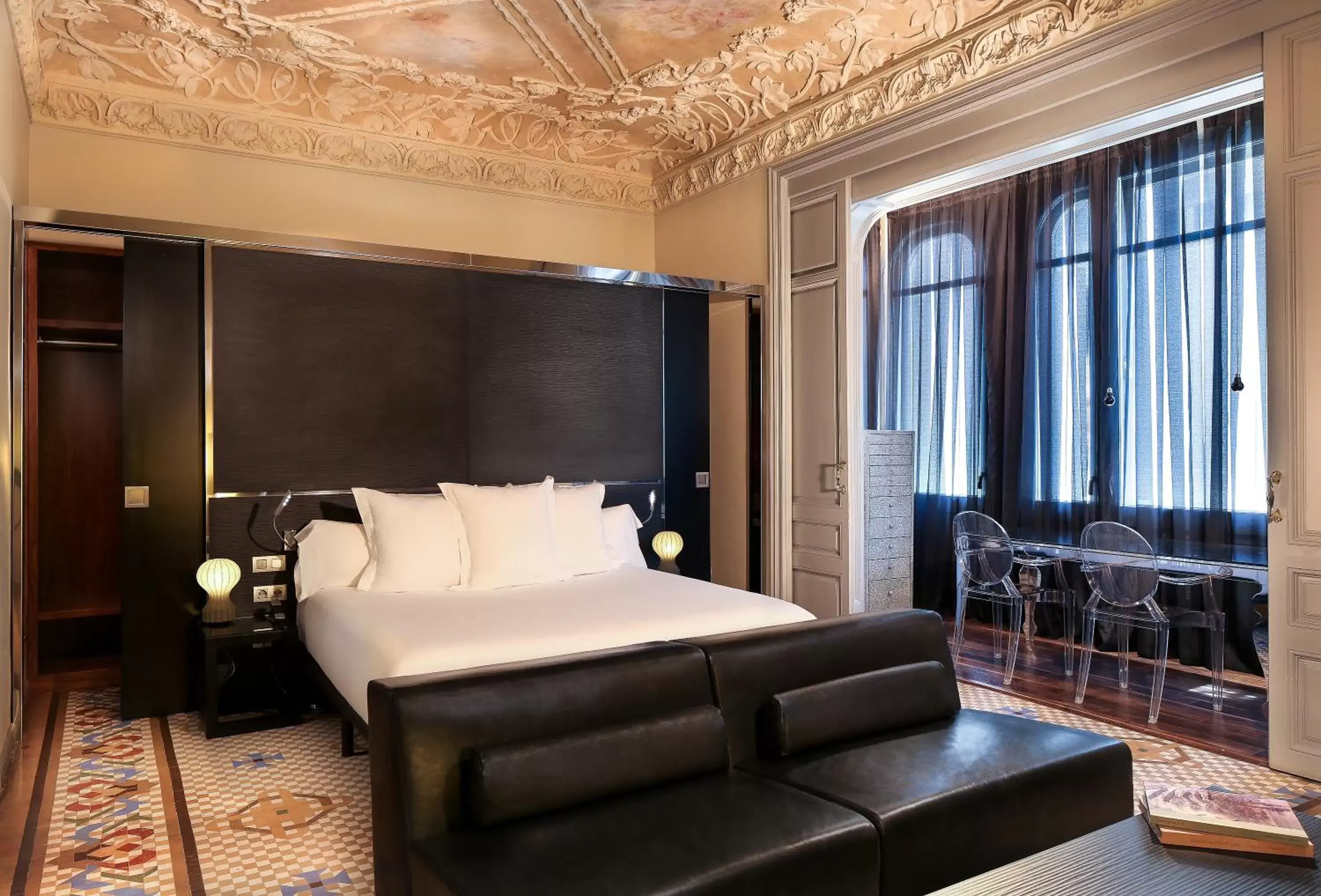 Bed in Hotel Balmes, a member of Preferred Hotels & Resorts
