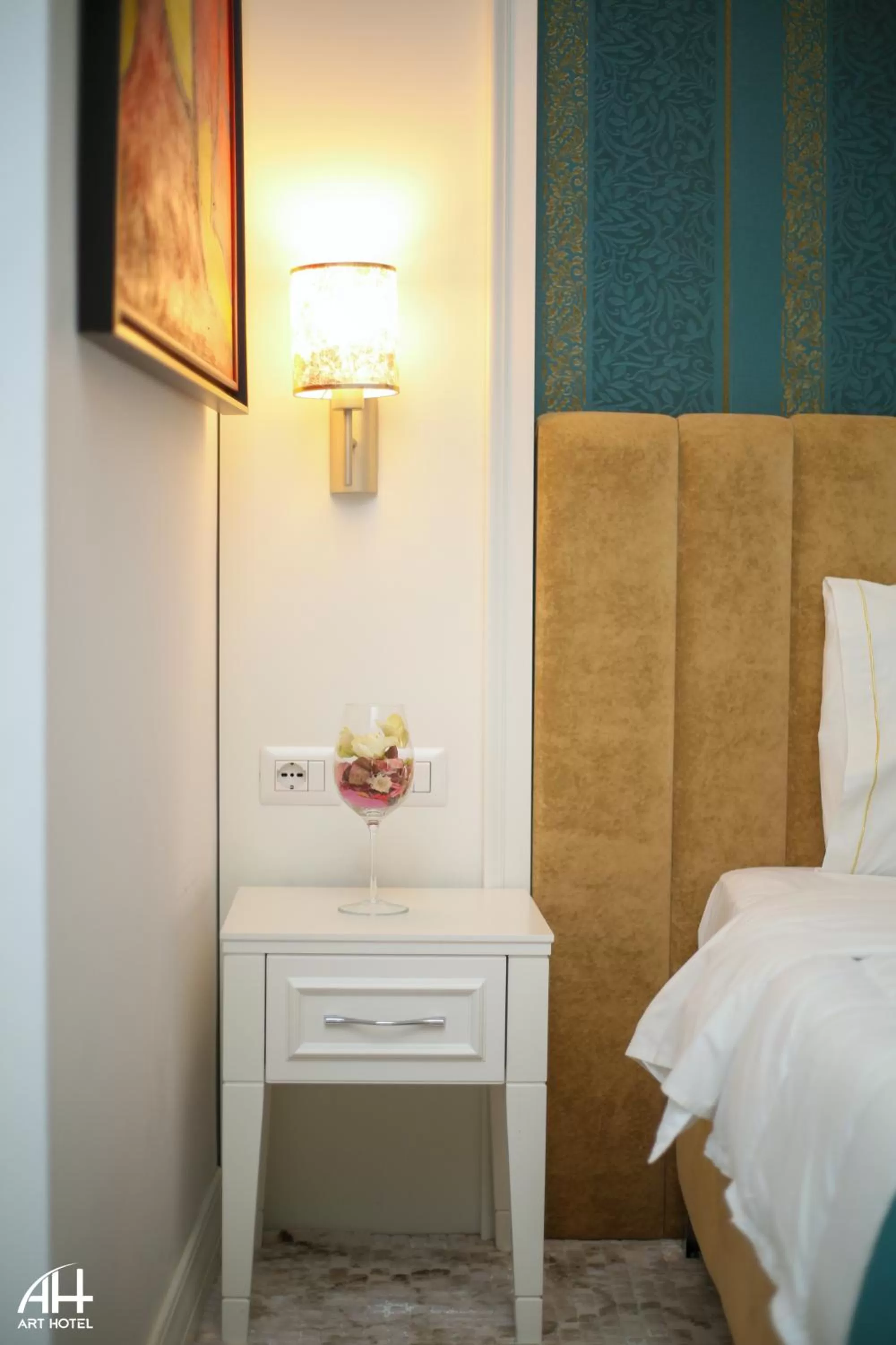 Bed in ART Hotel Tirana