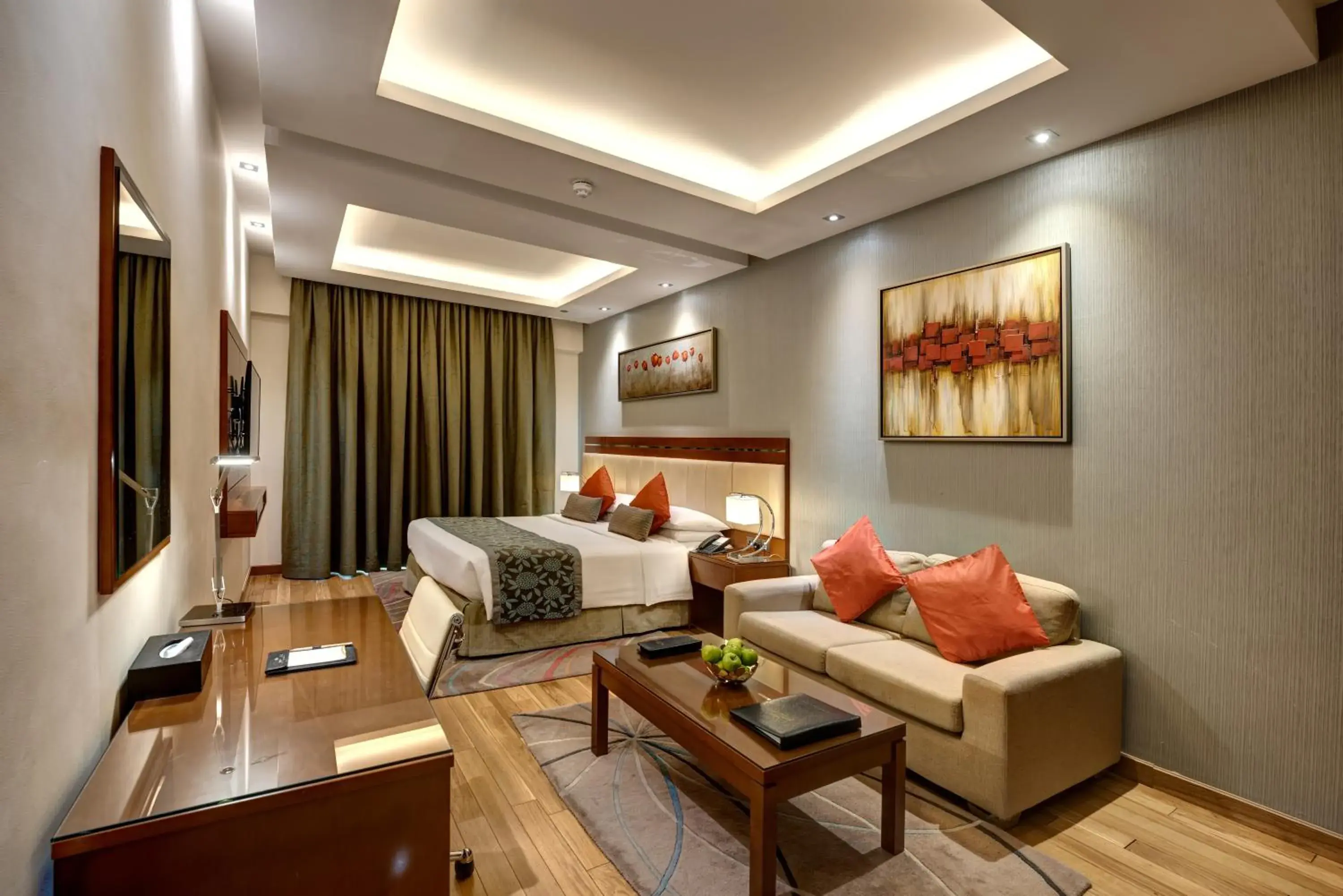 Bedroom, Seating Area in Rose Park Hotel - Al Barsha, Opposite Metro Station