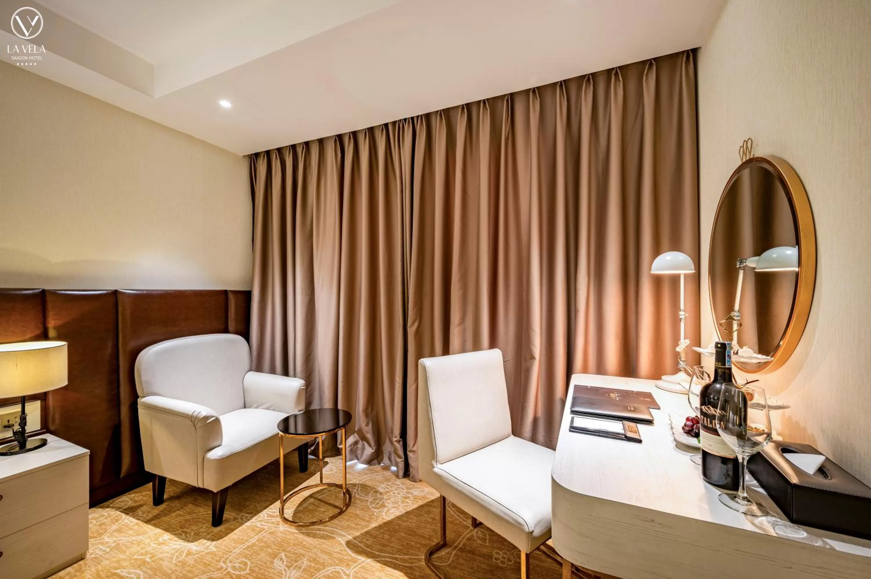 Bedroom, Bed in La Vela Saigon Hotel