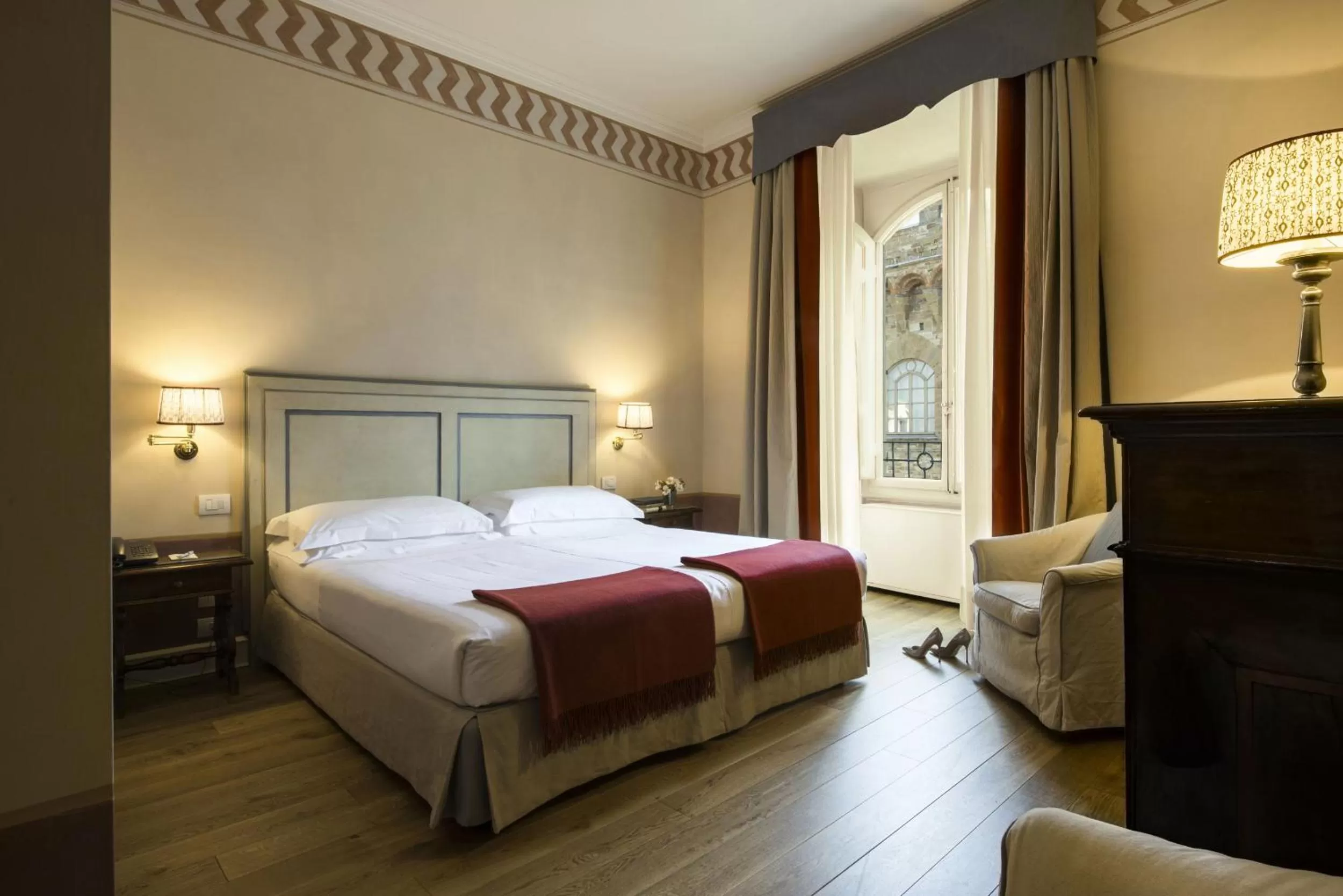 Decorative detail, Bed in Antica Torre Tornabuoni