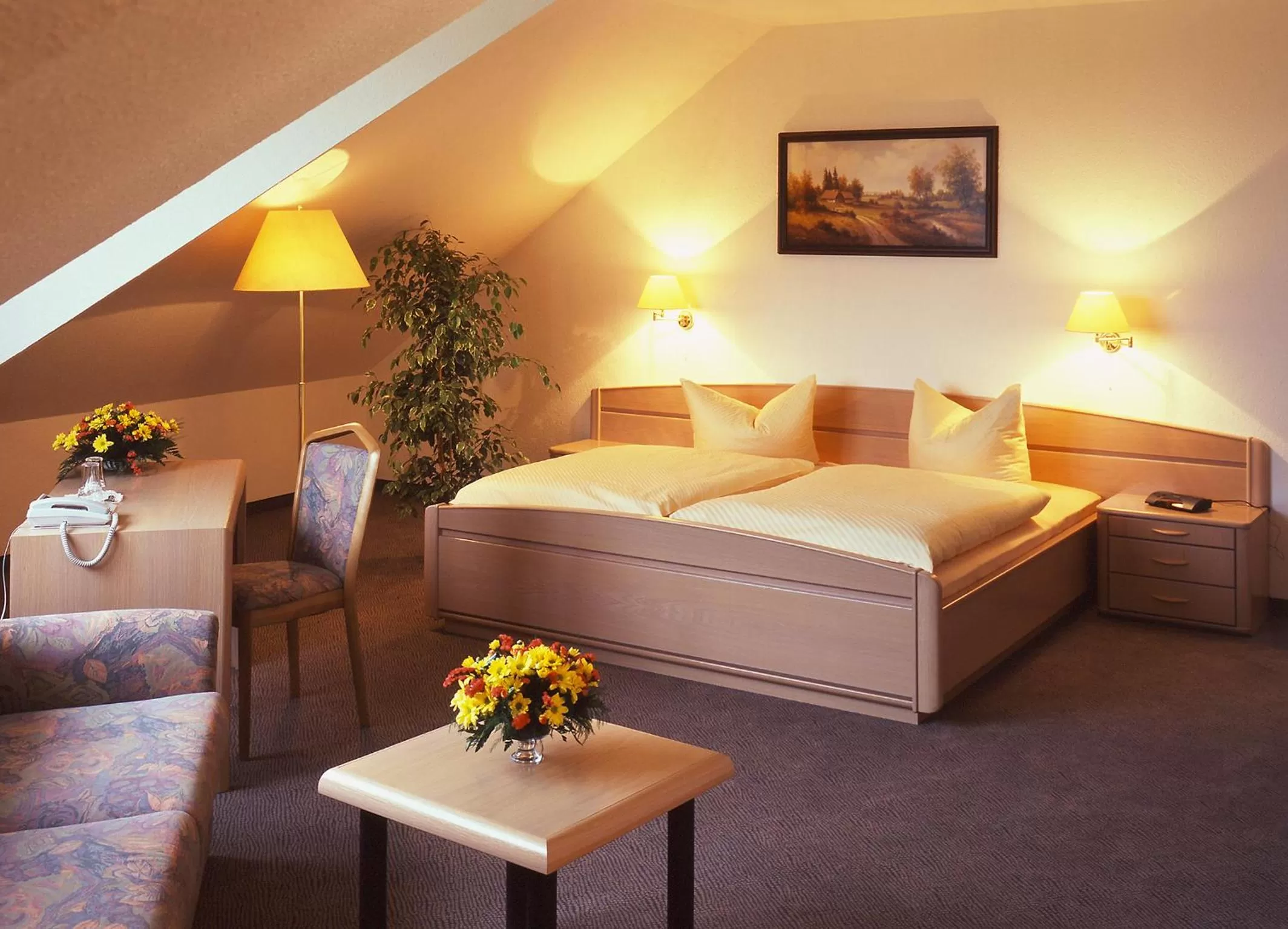 Bedroom, Bed in Hotel Trebeltal