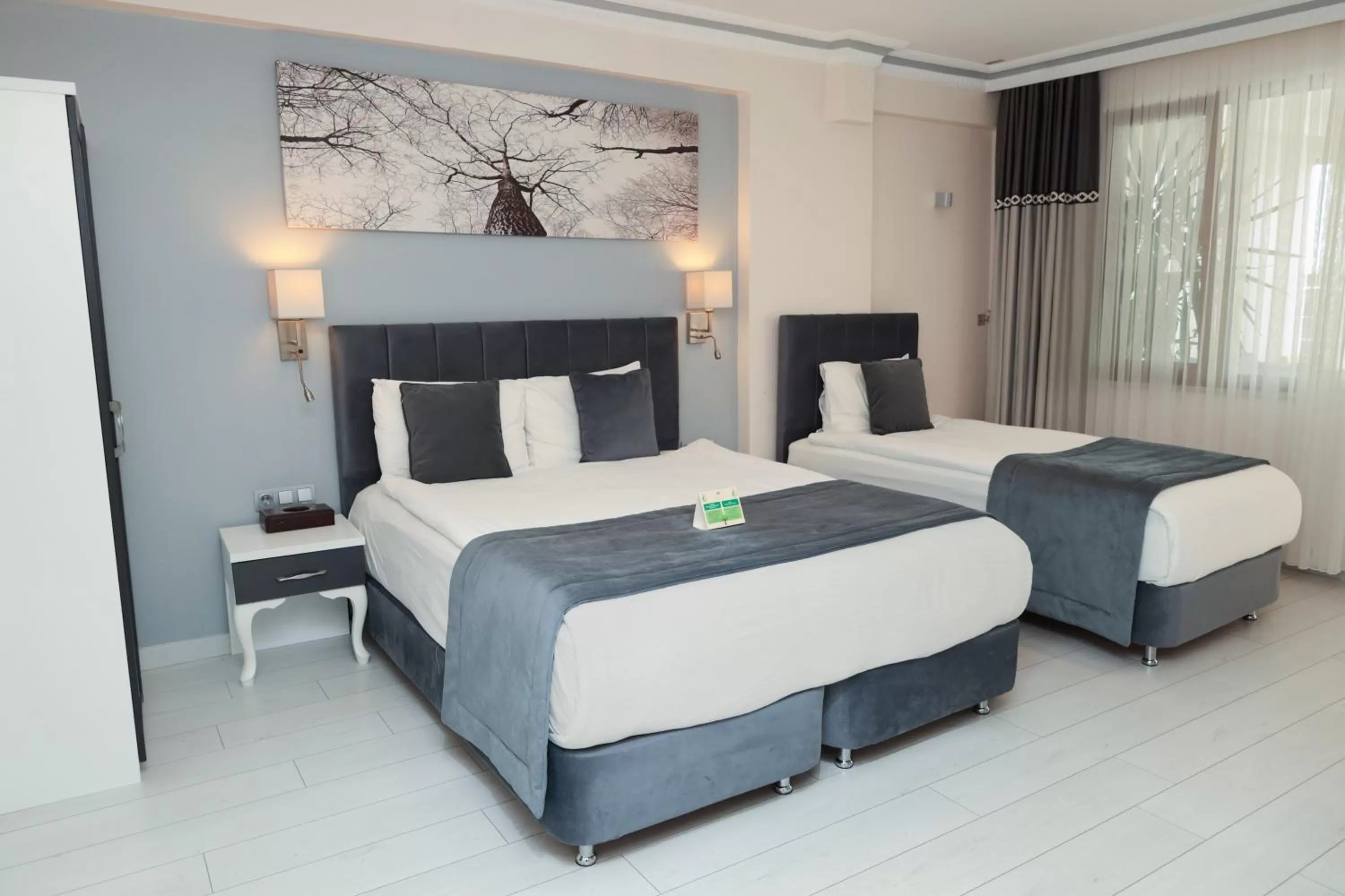 Bed in Skalion Hotel