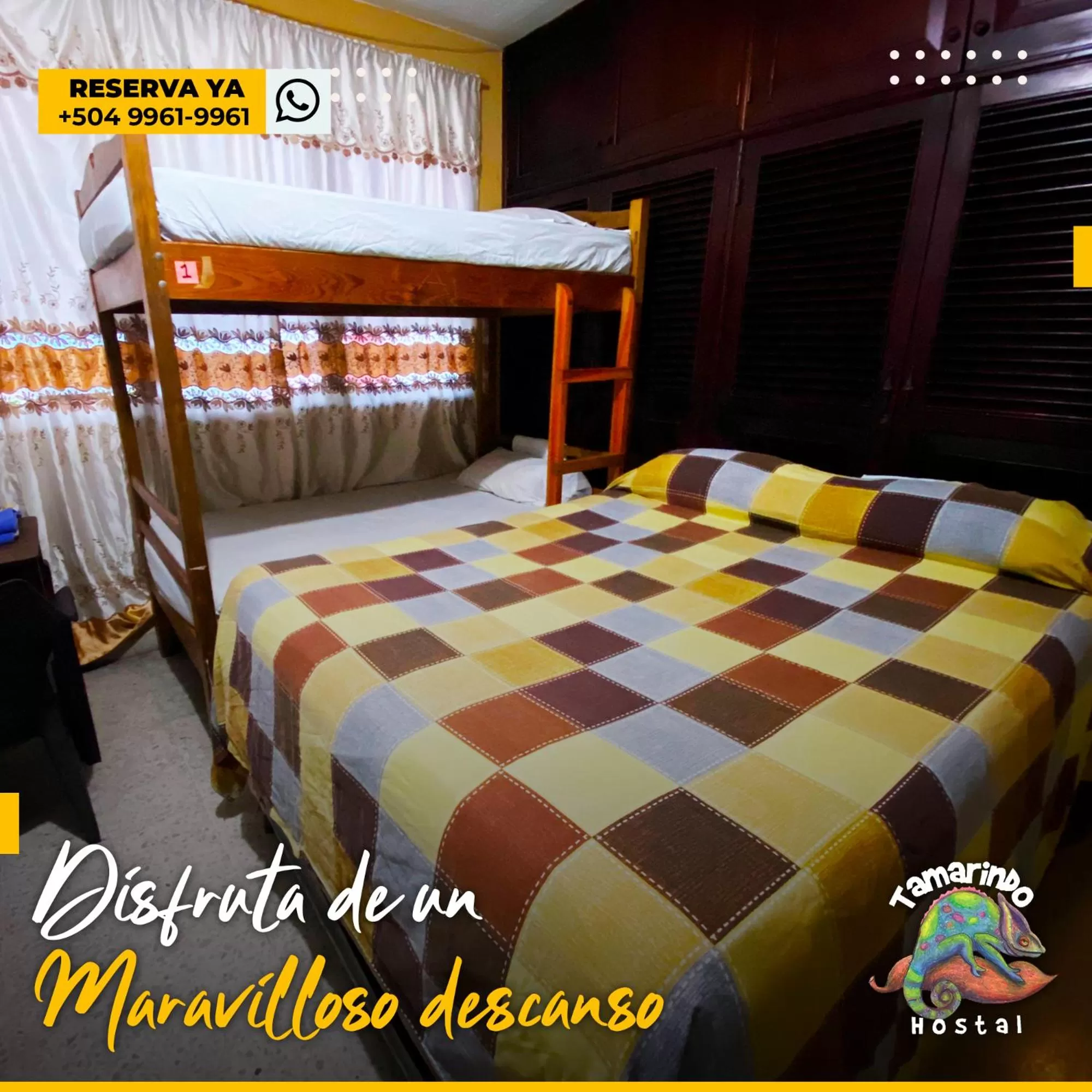 Bed in Tamarindo Hostel