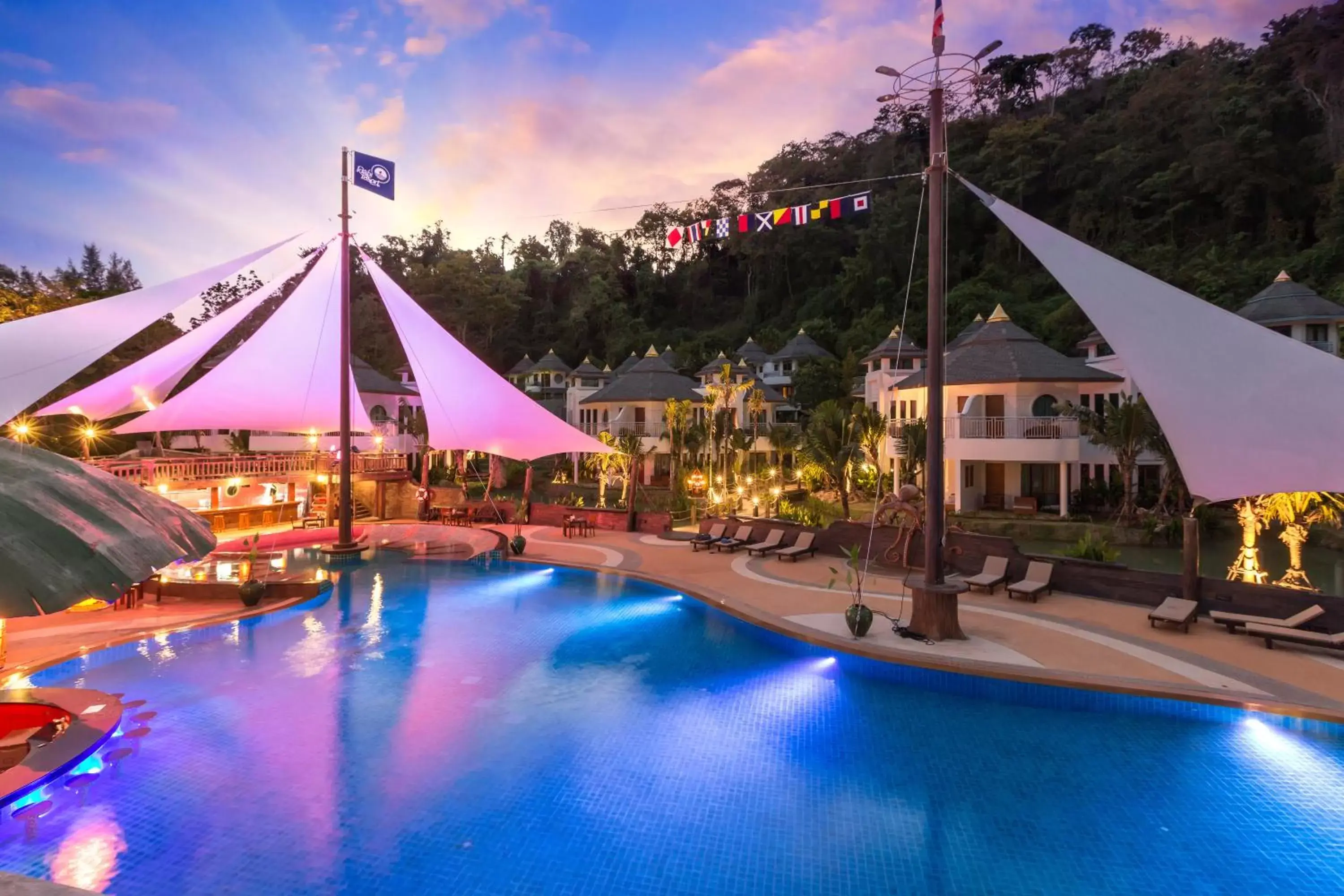 Decorative detail, Swimming Pool in Krabi Resort- SHA Extra Plus