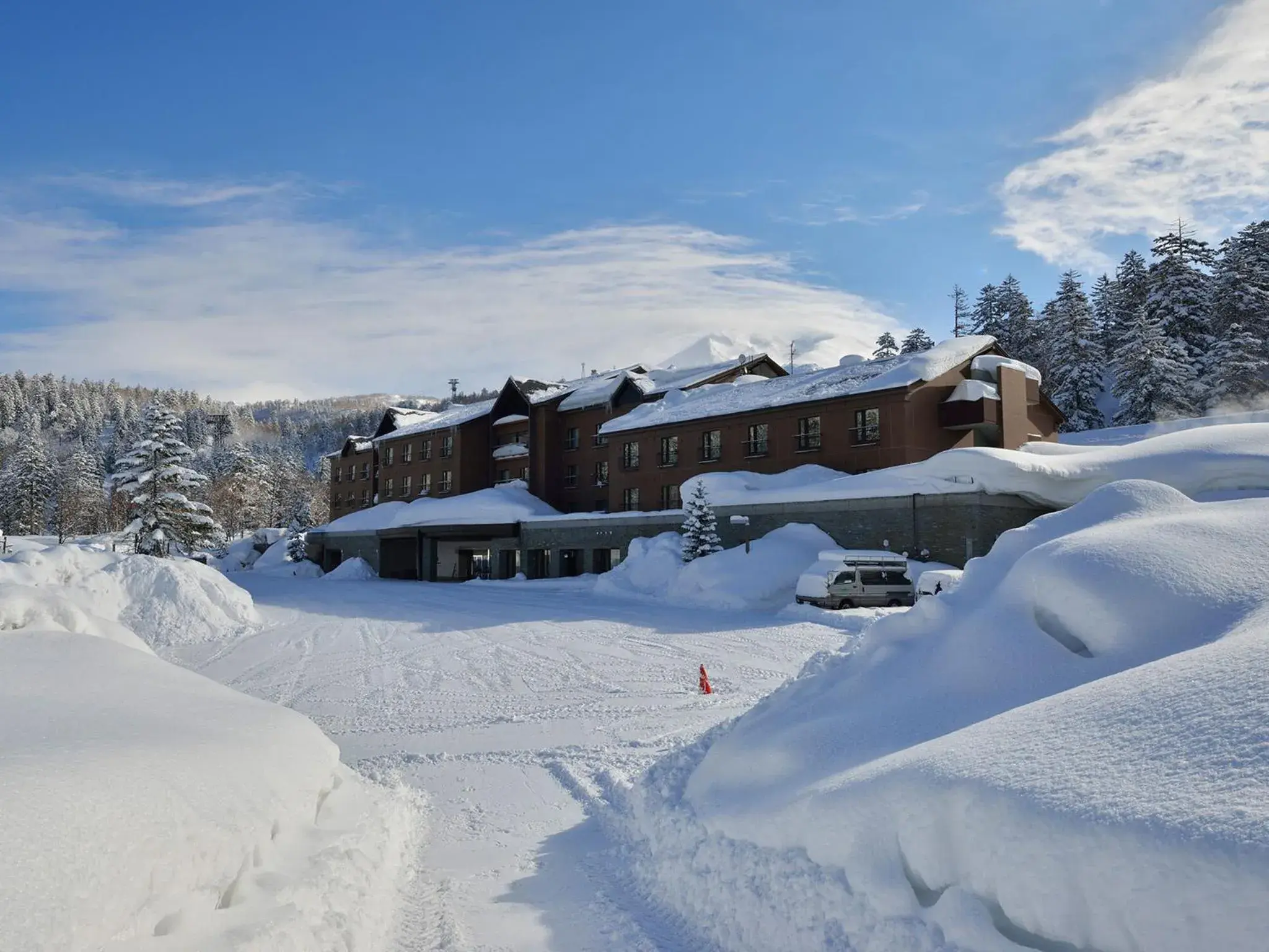 Facade/entrance, Winter in Asahidake Onsen Hotel Bear Monte