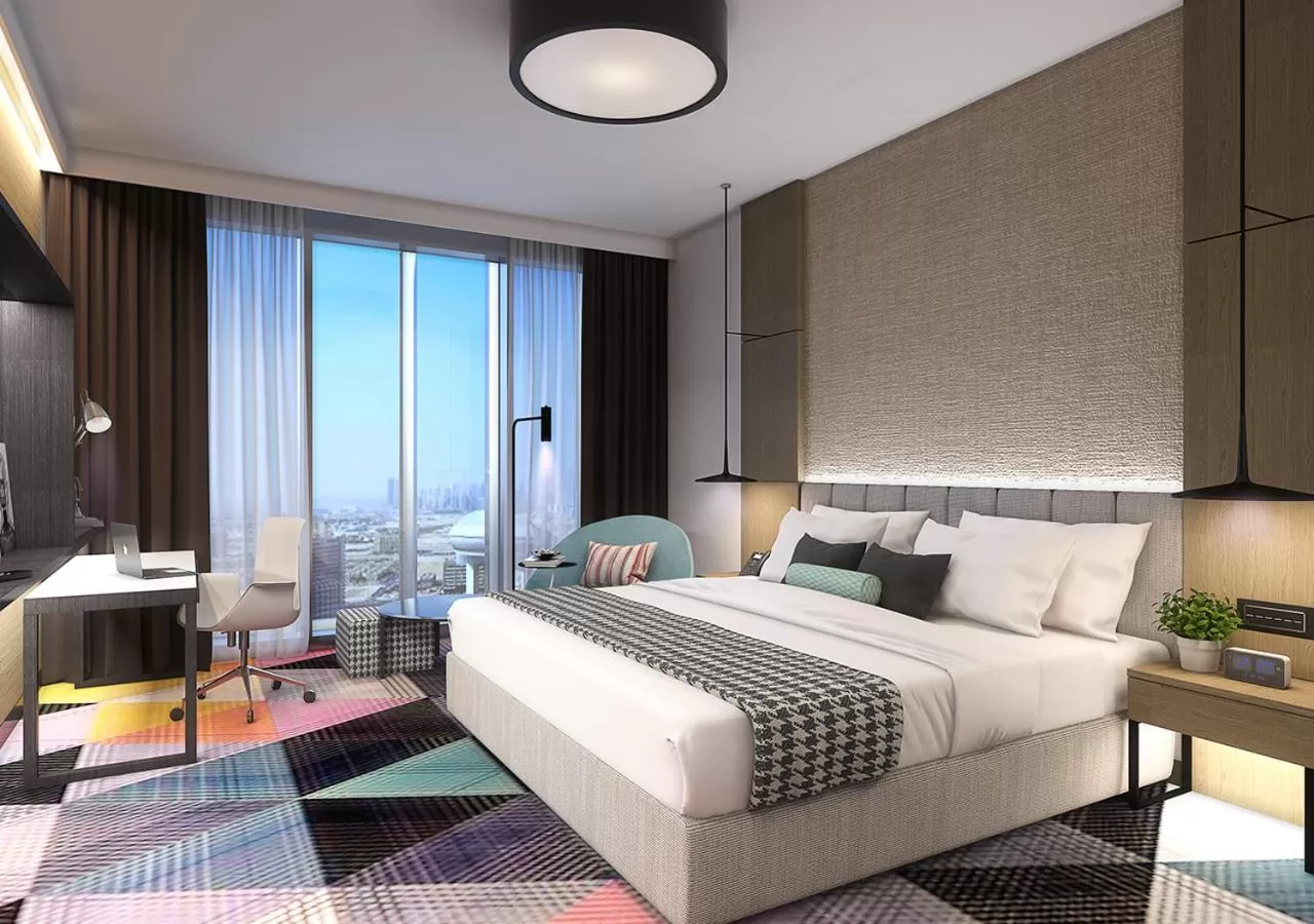 Bedroom, Bed in Millennium Al Barsha
