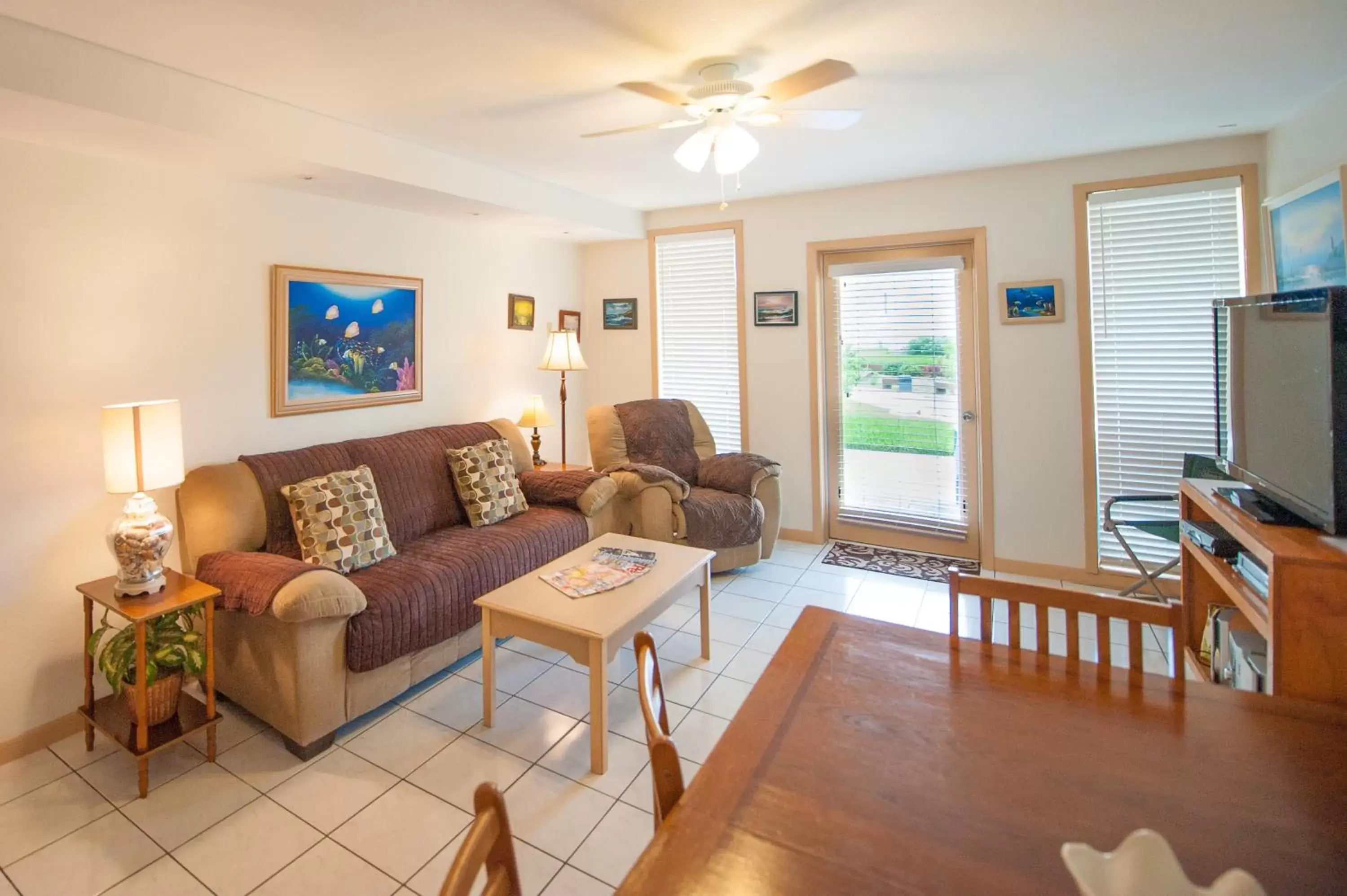 Photo of the whole room, Seating Area in South Padre Island Beach Rentals