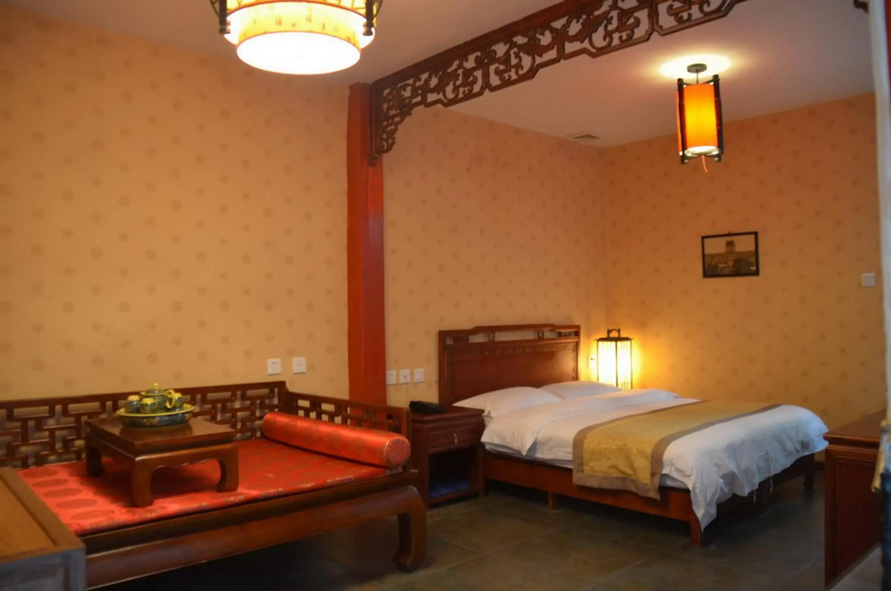 Bed in Qianmen Courtyard Hotel