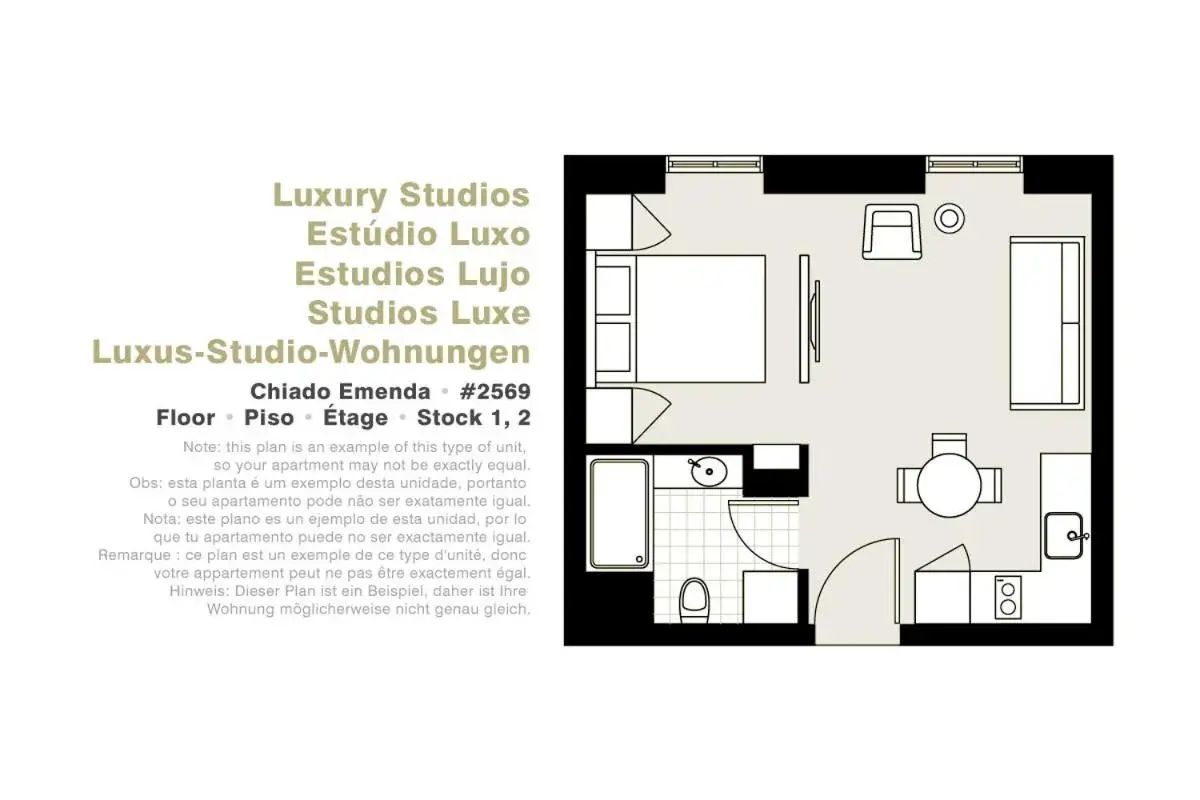 Floor Plan in Lisbon Serviced Apartments - Chiado Emenda