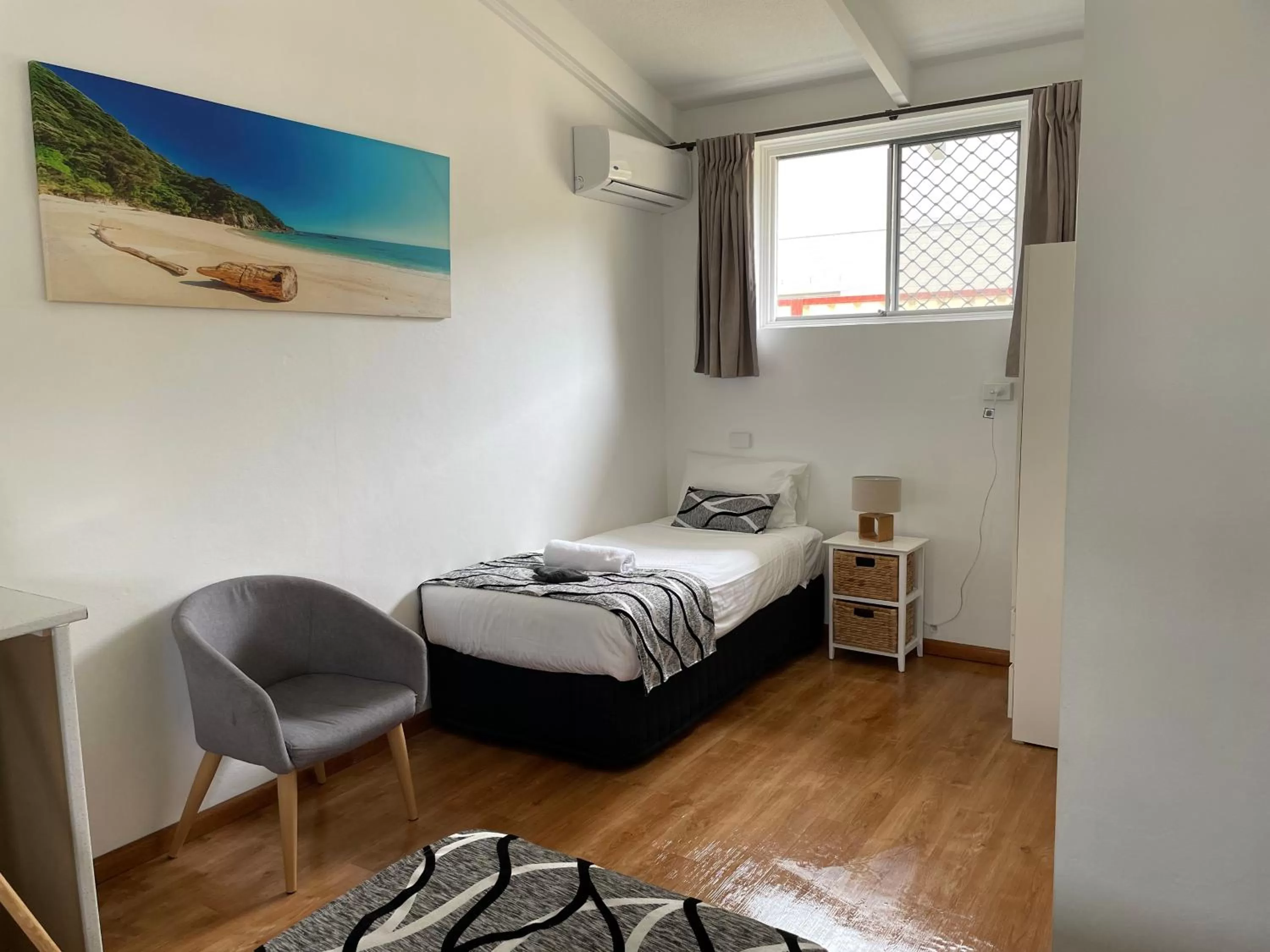 Bed in Forster and Wallis Lake Motel