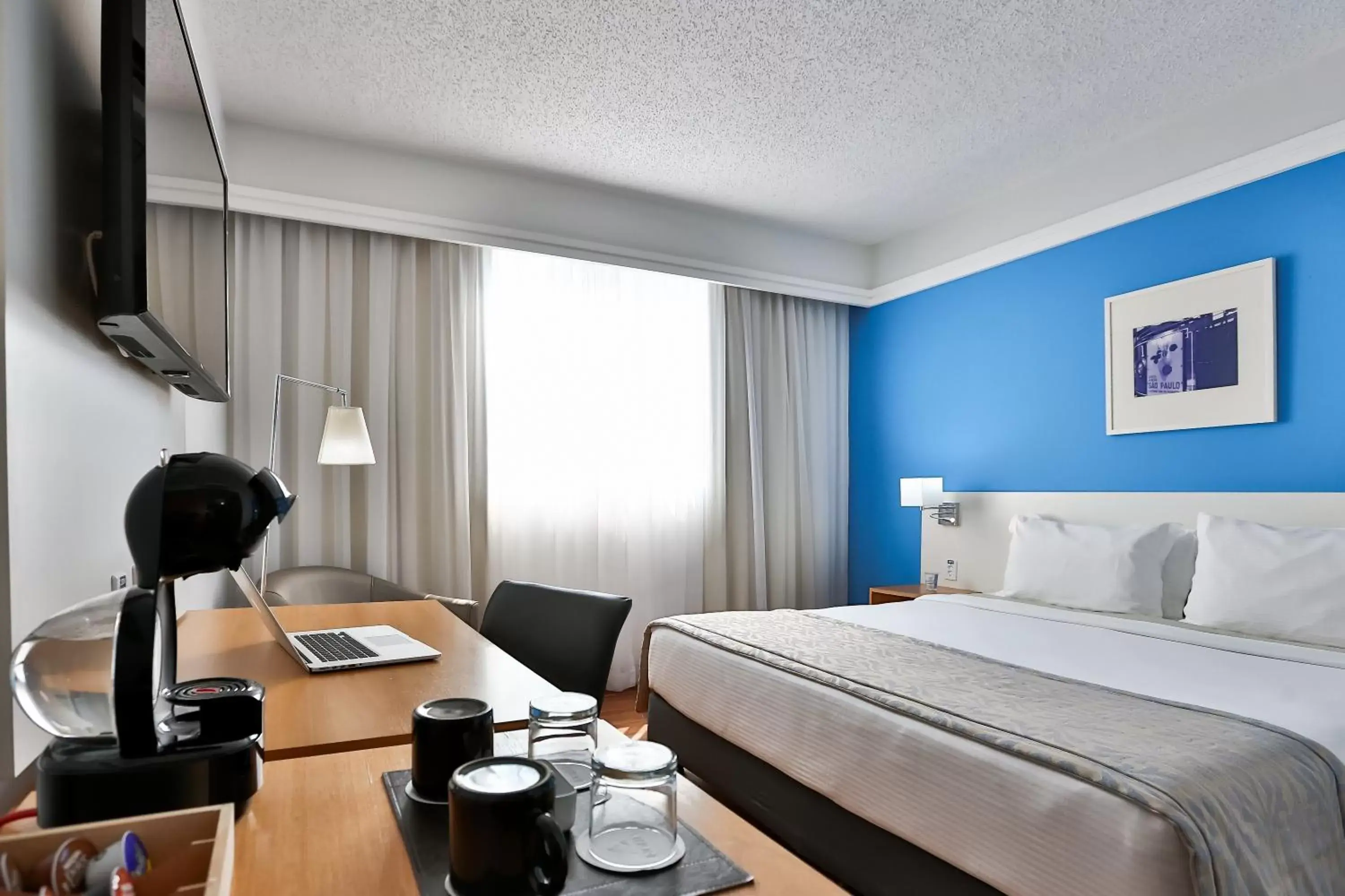 TV and multimedia, Bed in Slaviero São Paulo Downtown TV and multimedia, Bed in Slaviero São Paulo Downtown