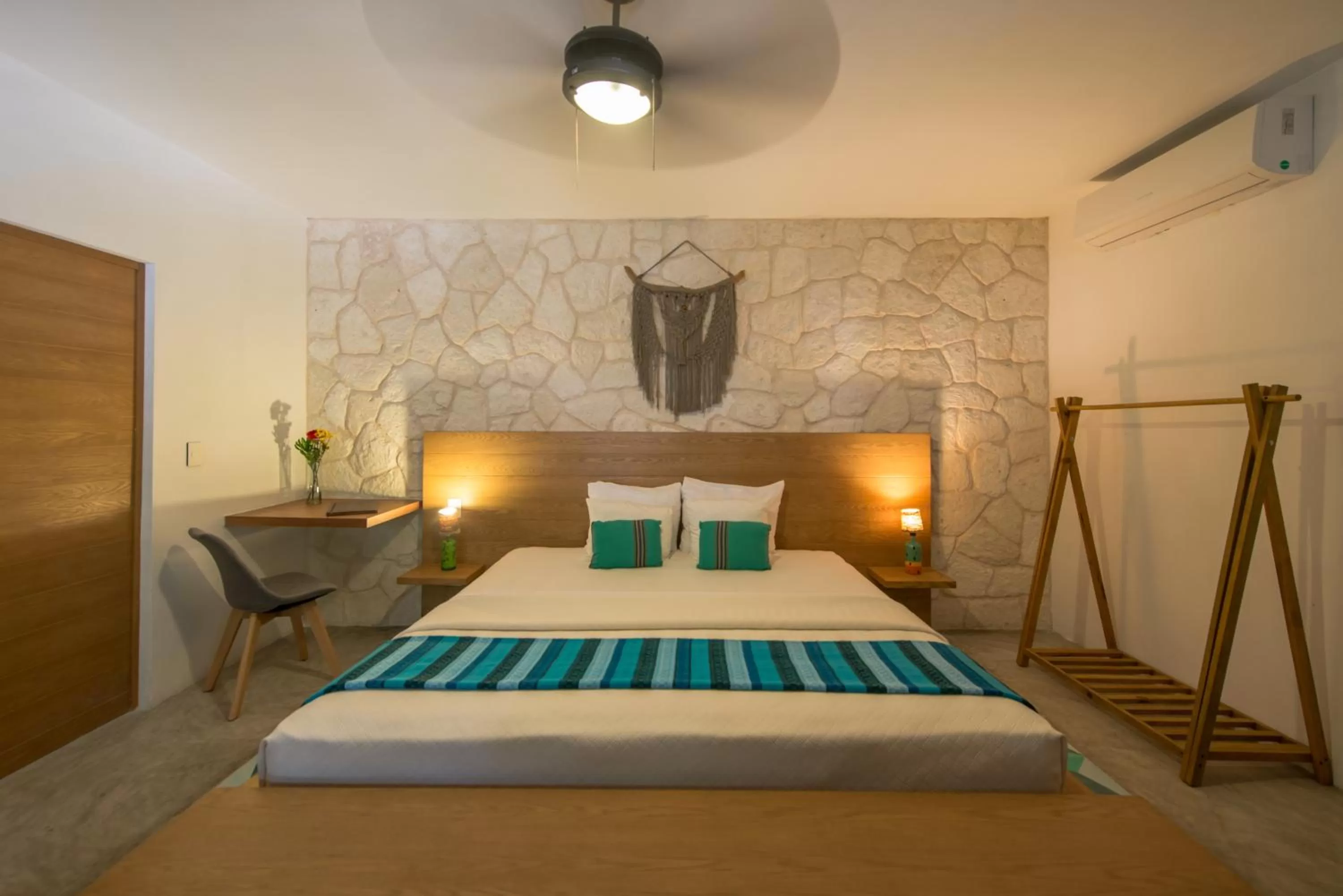 Bed in Prana Boutique Hotel Tulum
