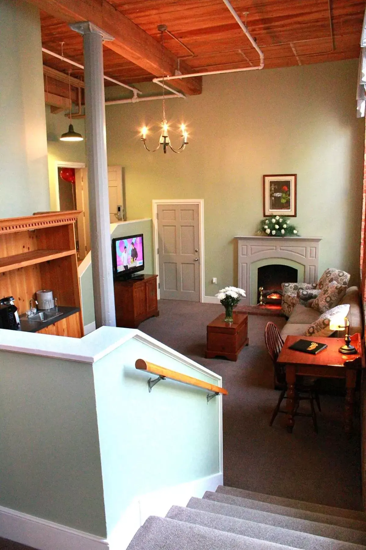 Seating area, TV/Entertainment Center in The Historic Brookstown Inn, Trademark Collection by Wyndham