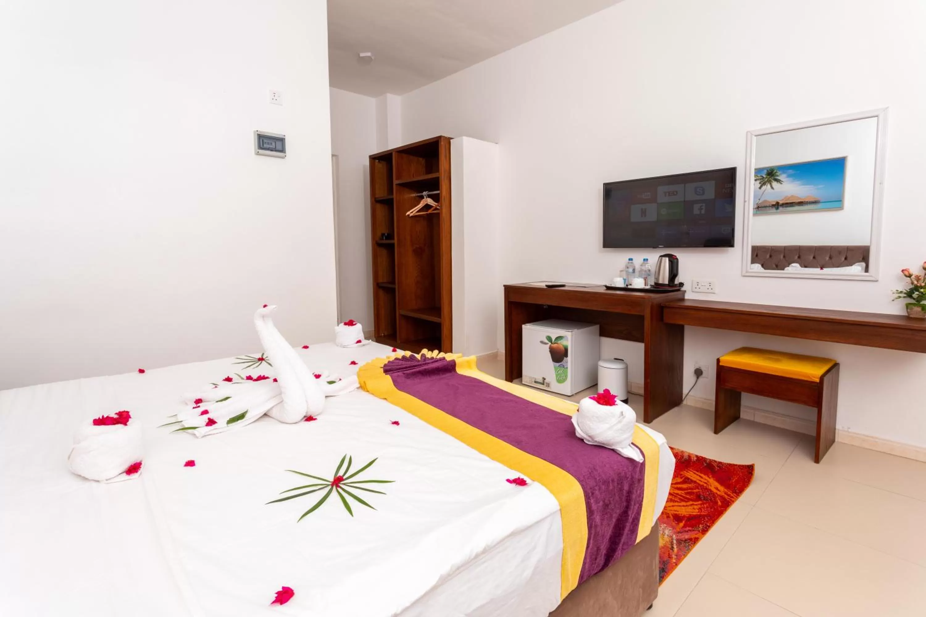 Bedroom, Bed in Canary Nungwi Hotel & Free SPA