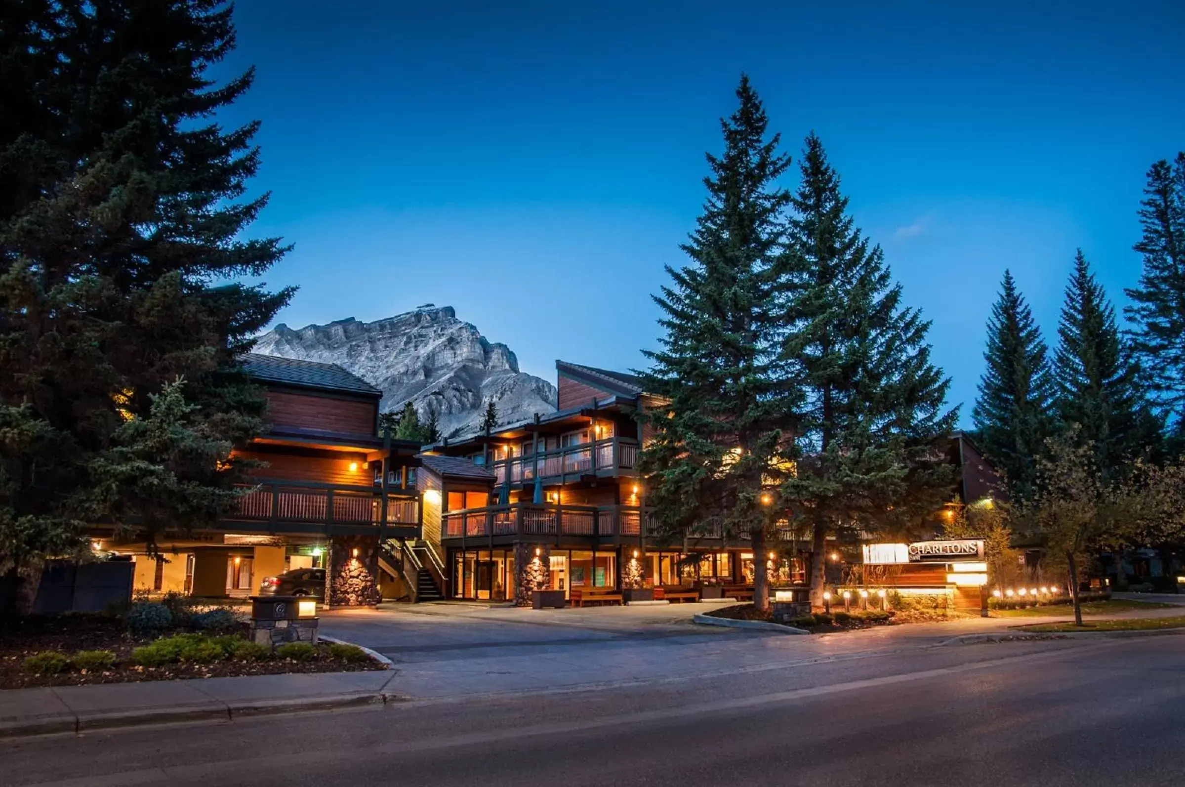 Property building, Winter in Charltons Banff